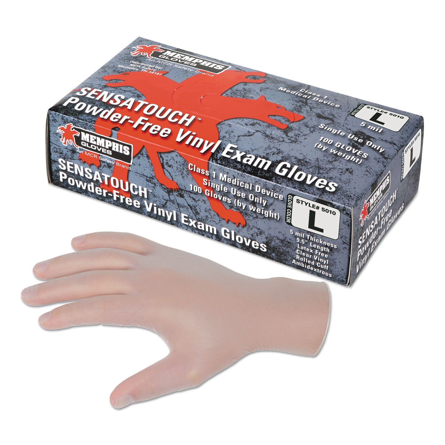 Sensatouch Clear Vinyl Disposable Gloves