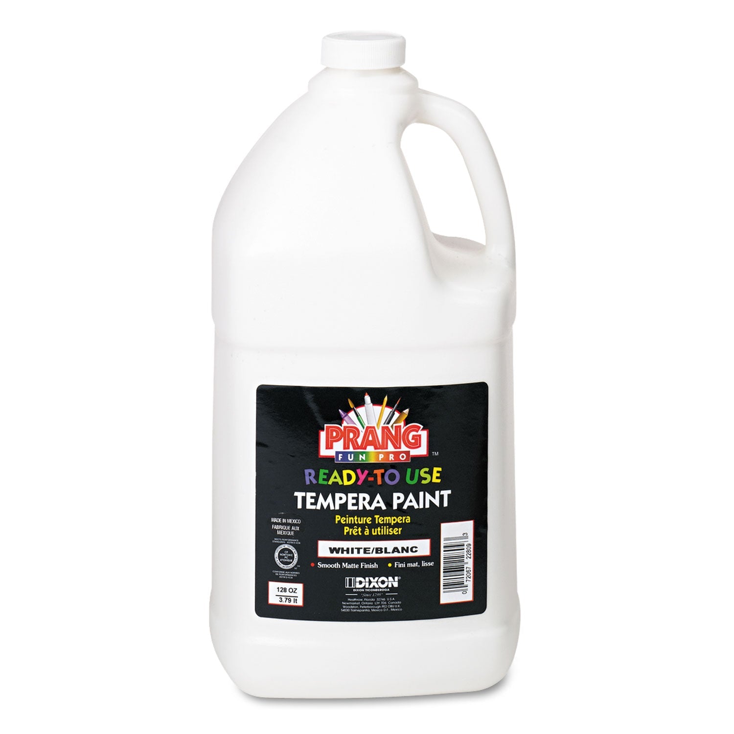 Prang® Ready-To-Use Tempera Paint, White, 1 Gal Bottle