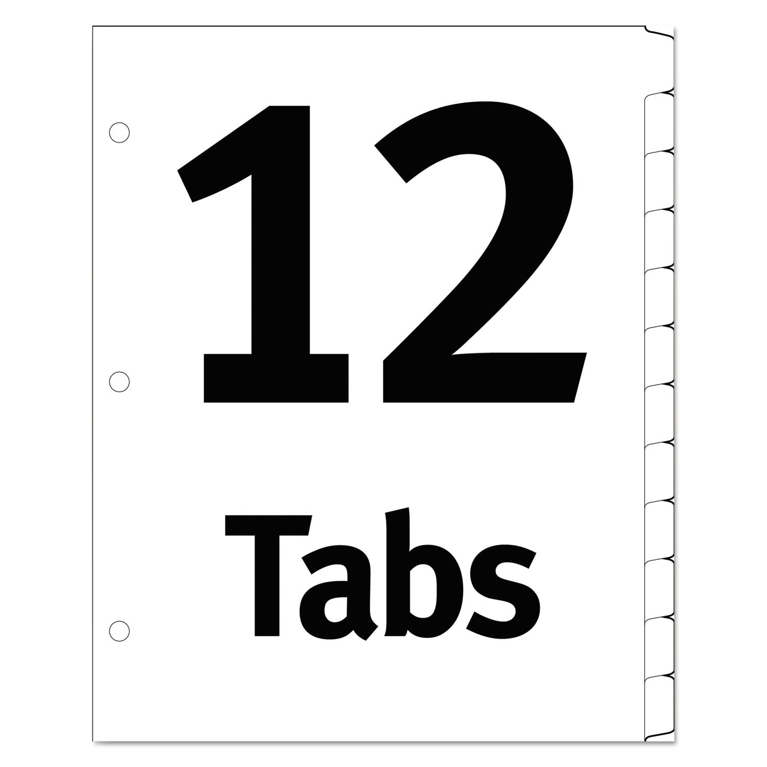 Office Essentials™ Table 'n Tabs Dividers, 12-Tab, Jan. to Dec., 11 x 8.5, White, Assorted Tabs, 1 Set - Bloom Skins