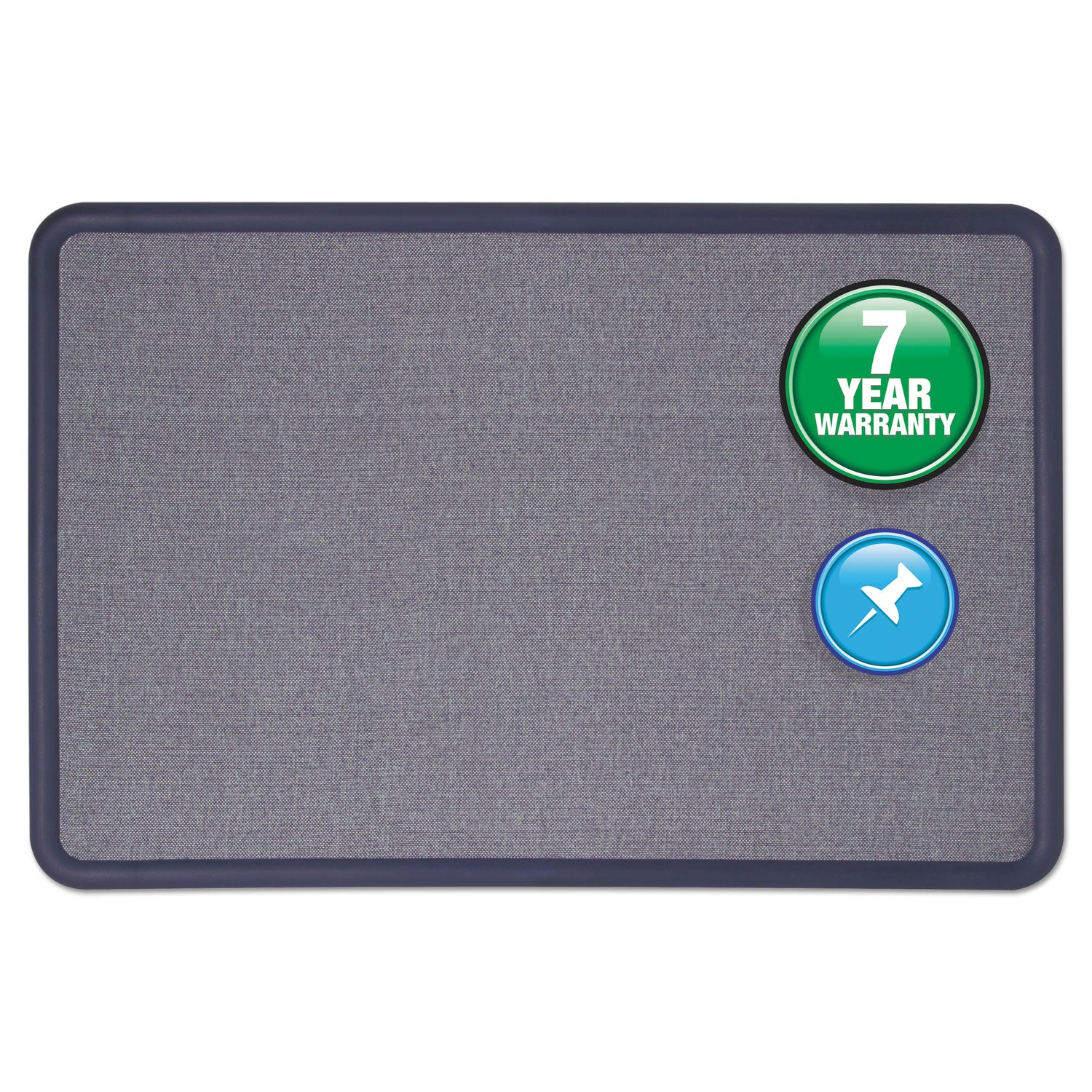 Quartet Contour Fabric Bulletin Board | Light Blue