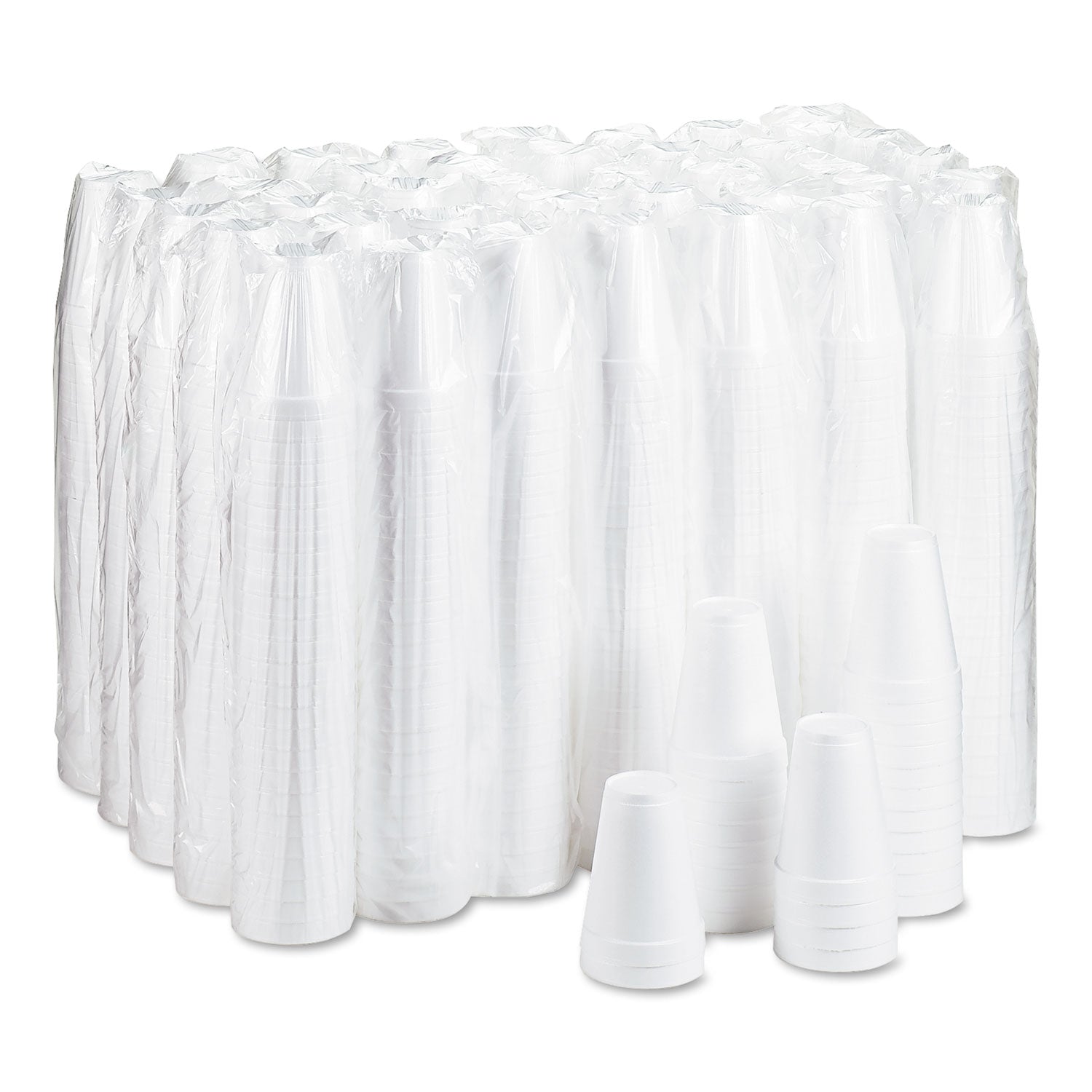 Dart® Foam Drink Cups, 12 Oz, White, 25/bag, 40 Bags/carton