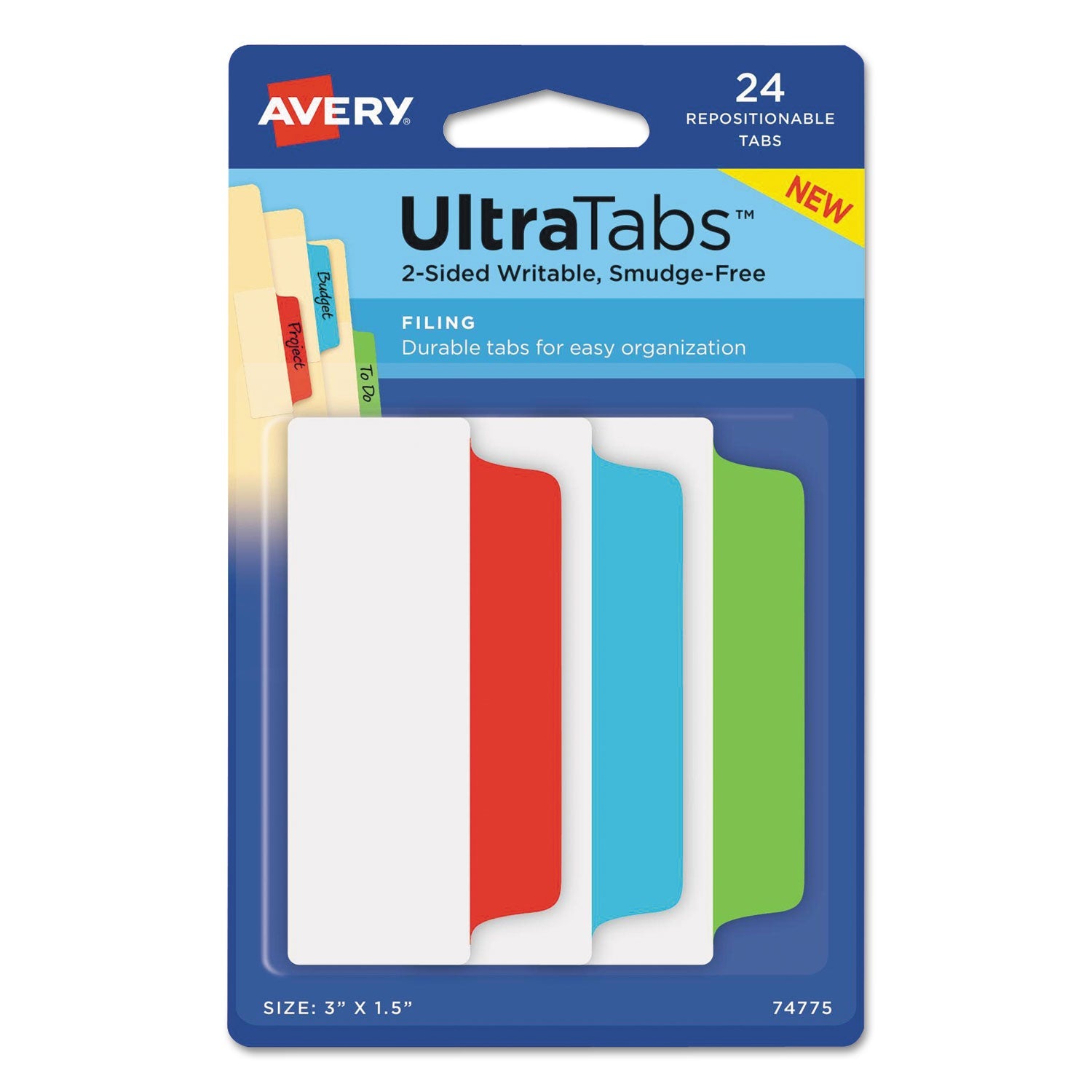 Repositionable Tabs | Wide and Slim | 24/Pack