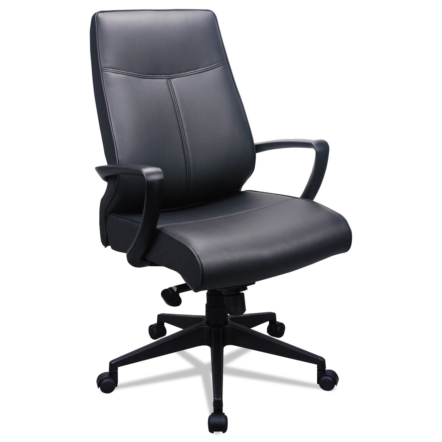 Tempur-Pedic High-Back Leather Chair | Black