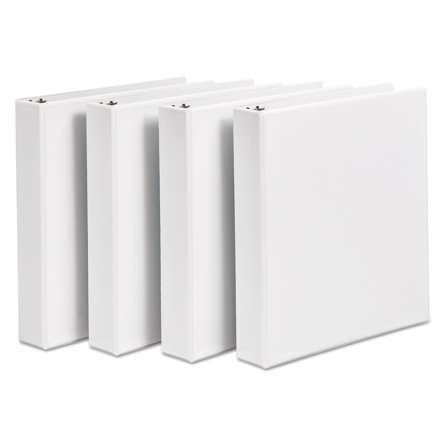 Avery® Durable View Binder With Durahinge And Slant Rings, 3 Rings, 1.5" Capacity, 11 X 8.5, White, 4/pack
