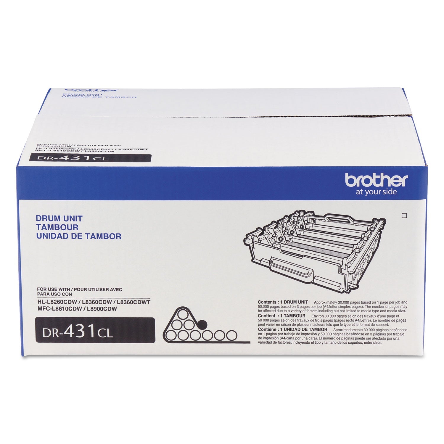 Brother Dr431cl Drum Unit, 30,000 Page-Yield, Black/cyan/magenta/yellow