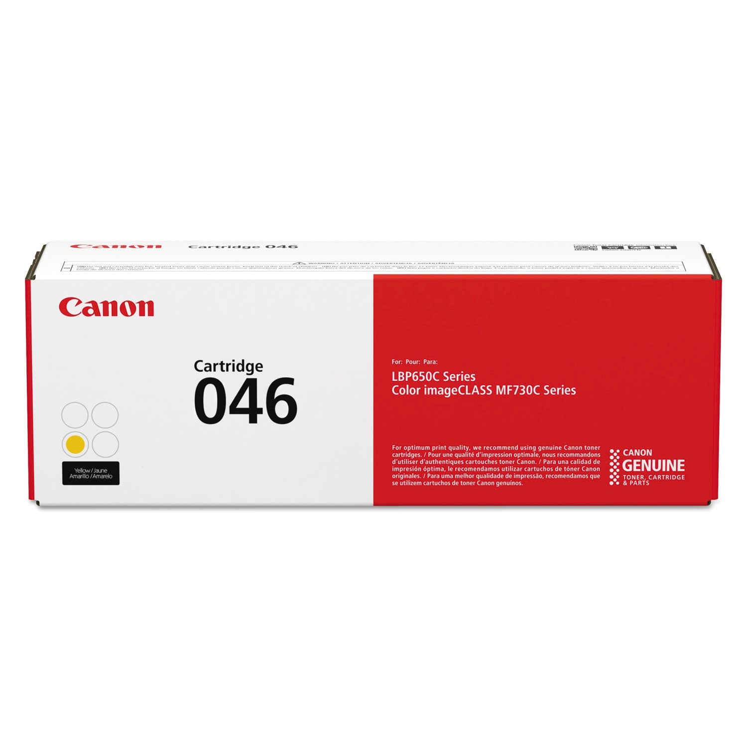 Canon® 1247c001 (046) Toner, 2,300 Page-Yield, Yellow