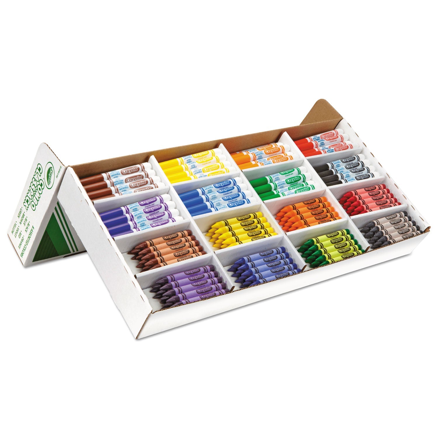 Crayola® Crayon And Ultra-Clean Washable Marker Classpack, 8 Colors, 128 Each Crayons/markers, 256/box
