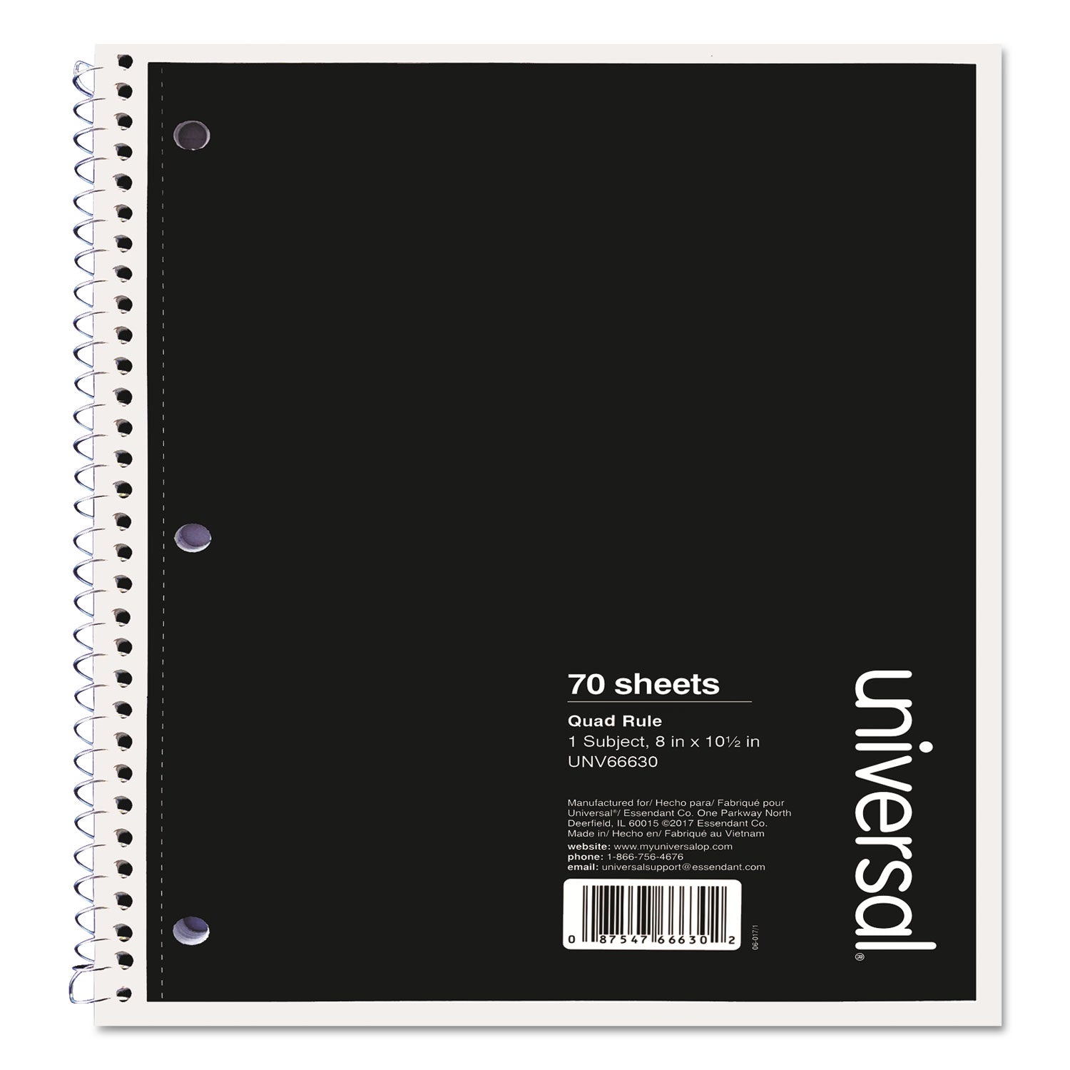 Wirebound Notebook | 1-Subject | Quadrille Rule