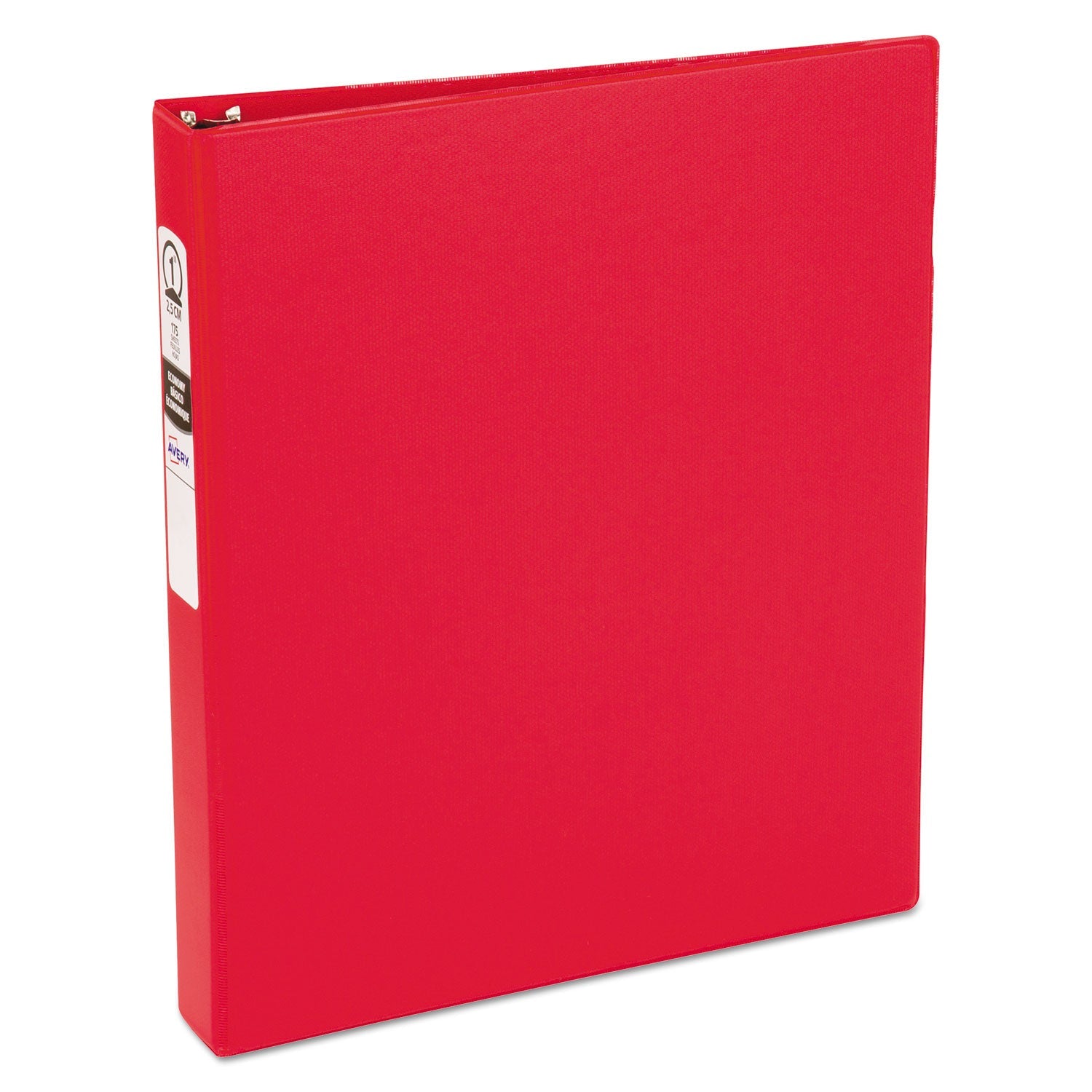 Avery® Economy Non-View Binder With Round Rings, 3 Rings, 1" Capacity, 11 X 8.5, Red, (3310)