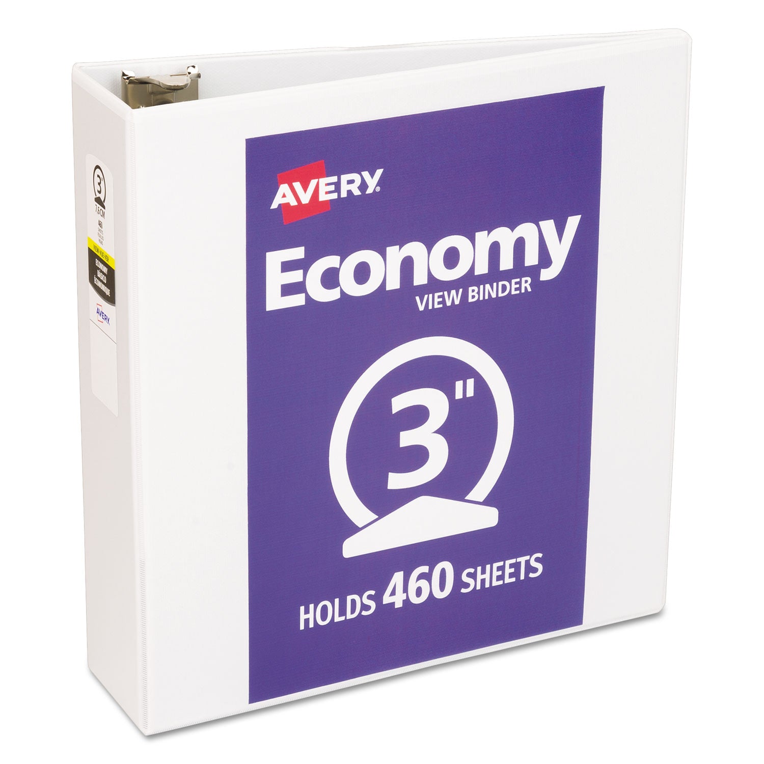 Avery® Economy View Binder With Round Rings , 3 Rings, 3" Capacity, 11 X 8.5, White, (5741)