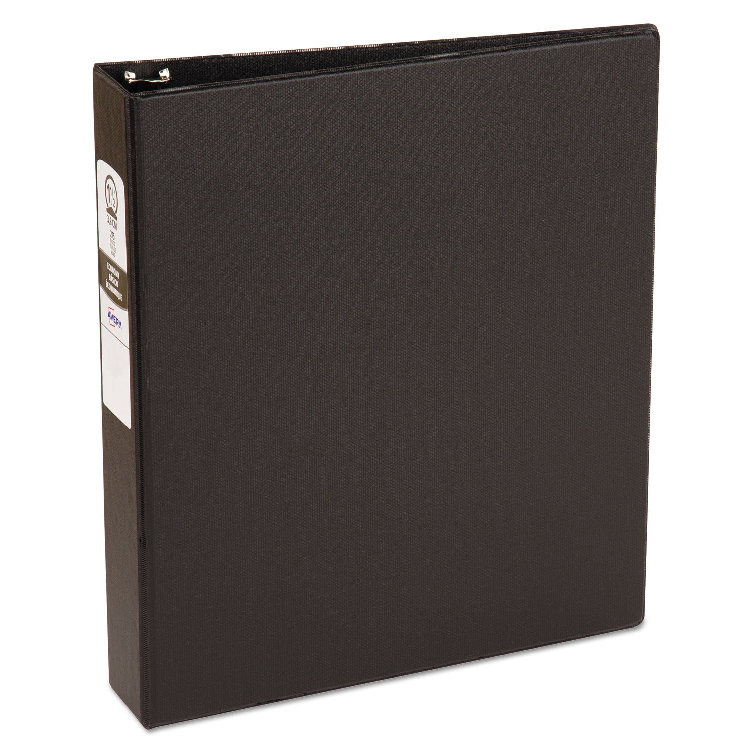 Avery® Economy Non-View Binder With Round Rings, 3 Rings, 1.5" Capacity, 11 X 8.5, Black, (3401)