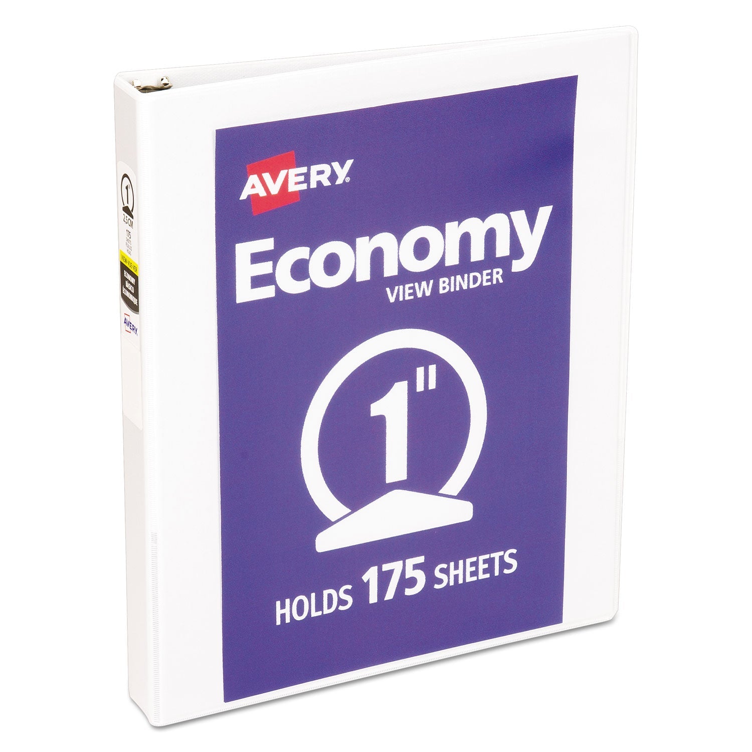 Avery® Economy View Binder With Round Rings , 3 Rings, 1" Capacity, 11 X 8.5, White, (5711)