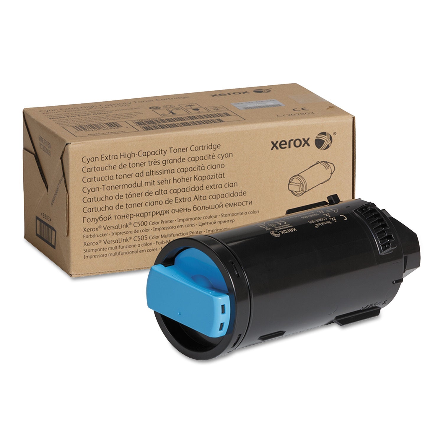 Xerox® 106r03866 Extra High-Yield Toner, 9,000 Page-Yield, Cyan - Bloom Skins