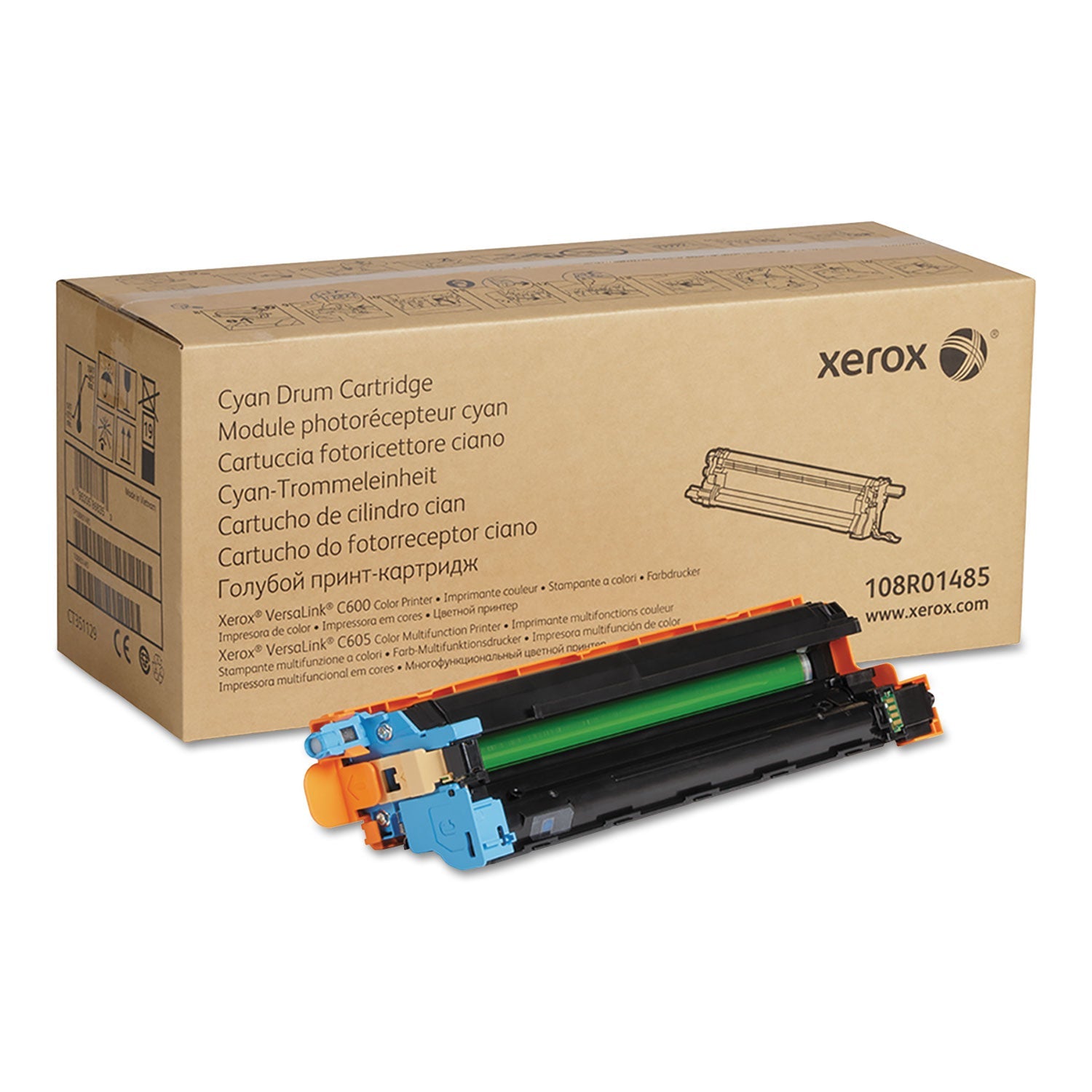 Xerox® 108r01485 Drum Unit, 40,000 Page-Yield, Cyan