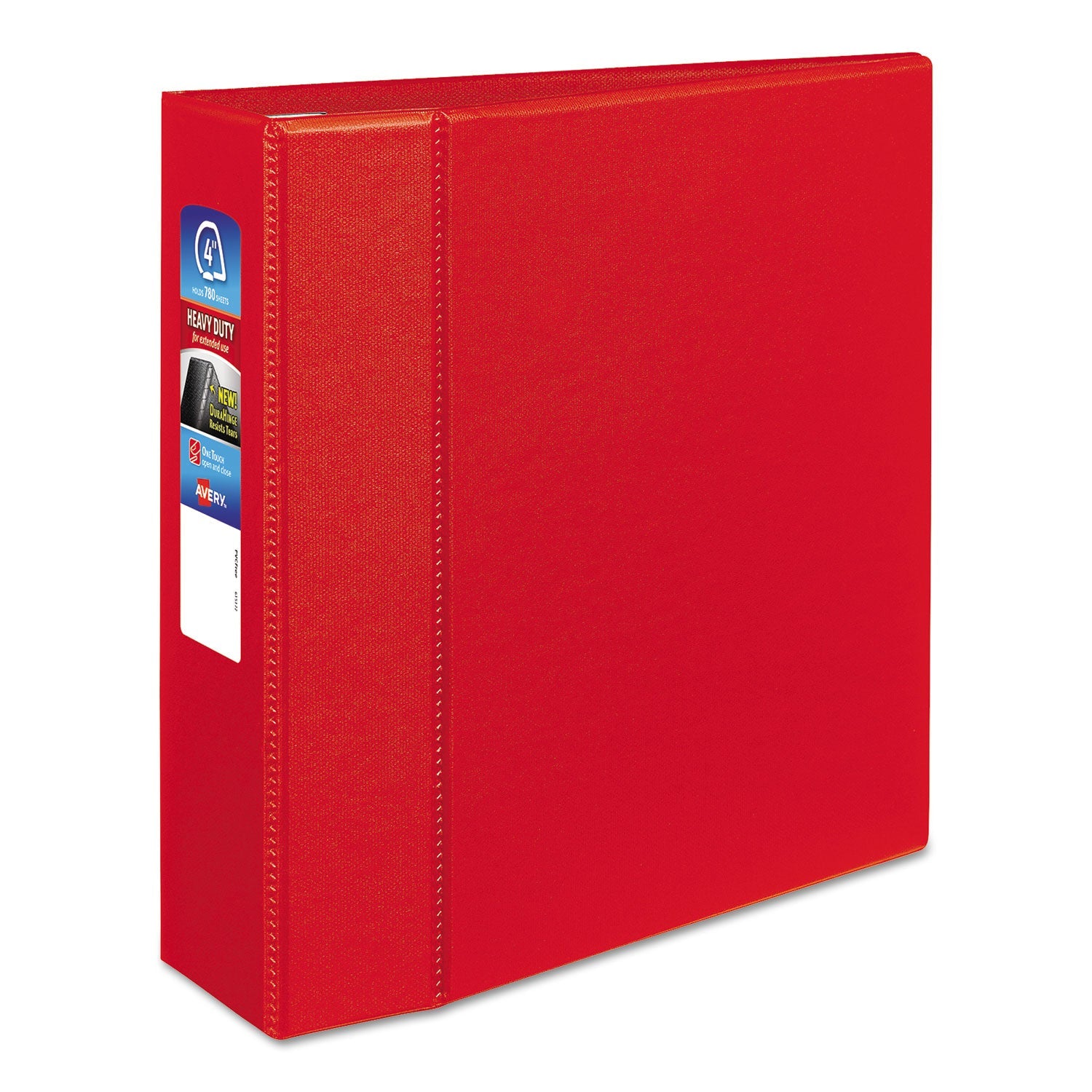 Heavy-Duty Non-View Binder | 4" EZD Rings, Red