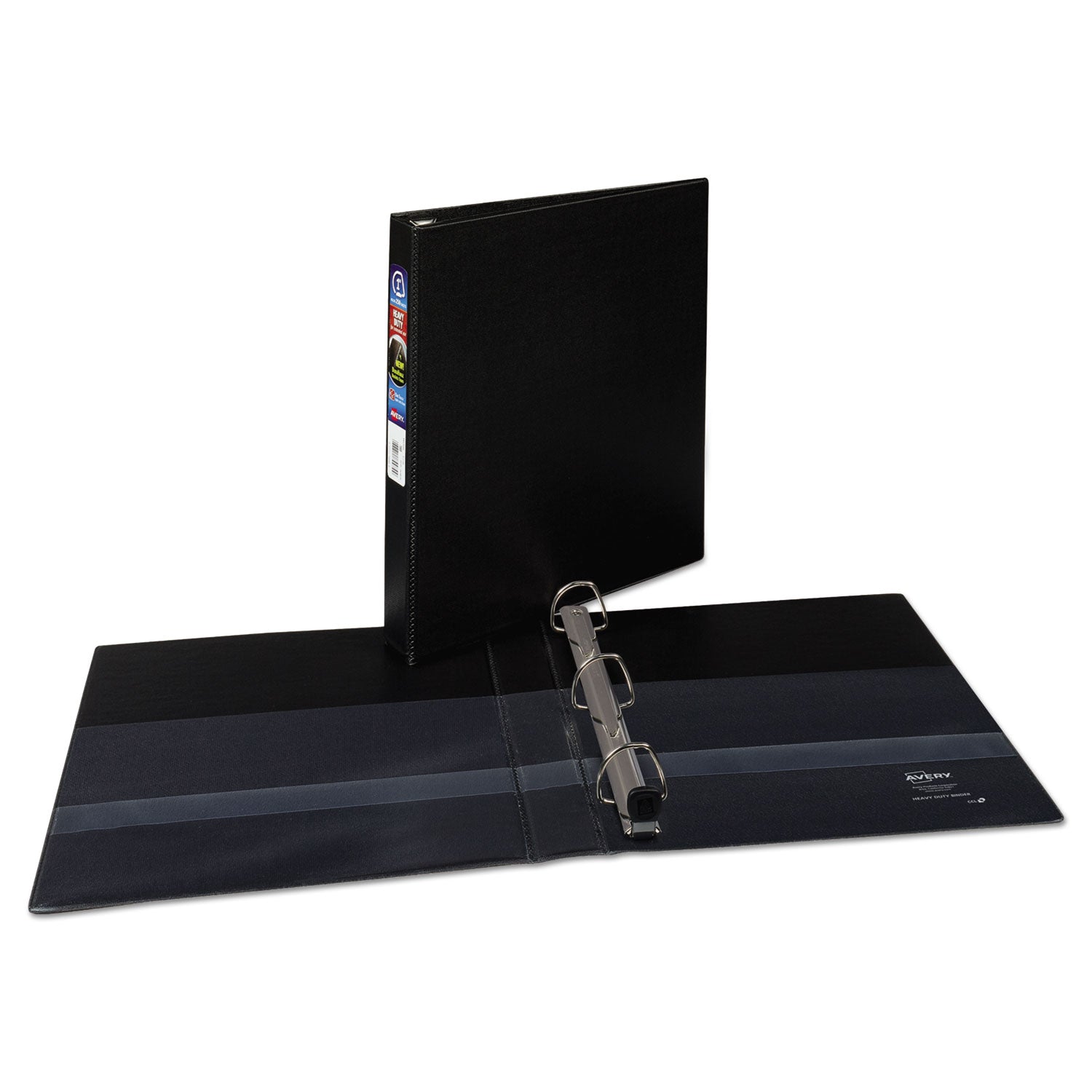 Avery® Heavy-Duty Non-View Binder With Durahinge And One Touch Ezd Rings, 3 Rings, 1" Capacity, 11 X 8.5, Black
