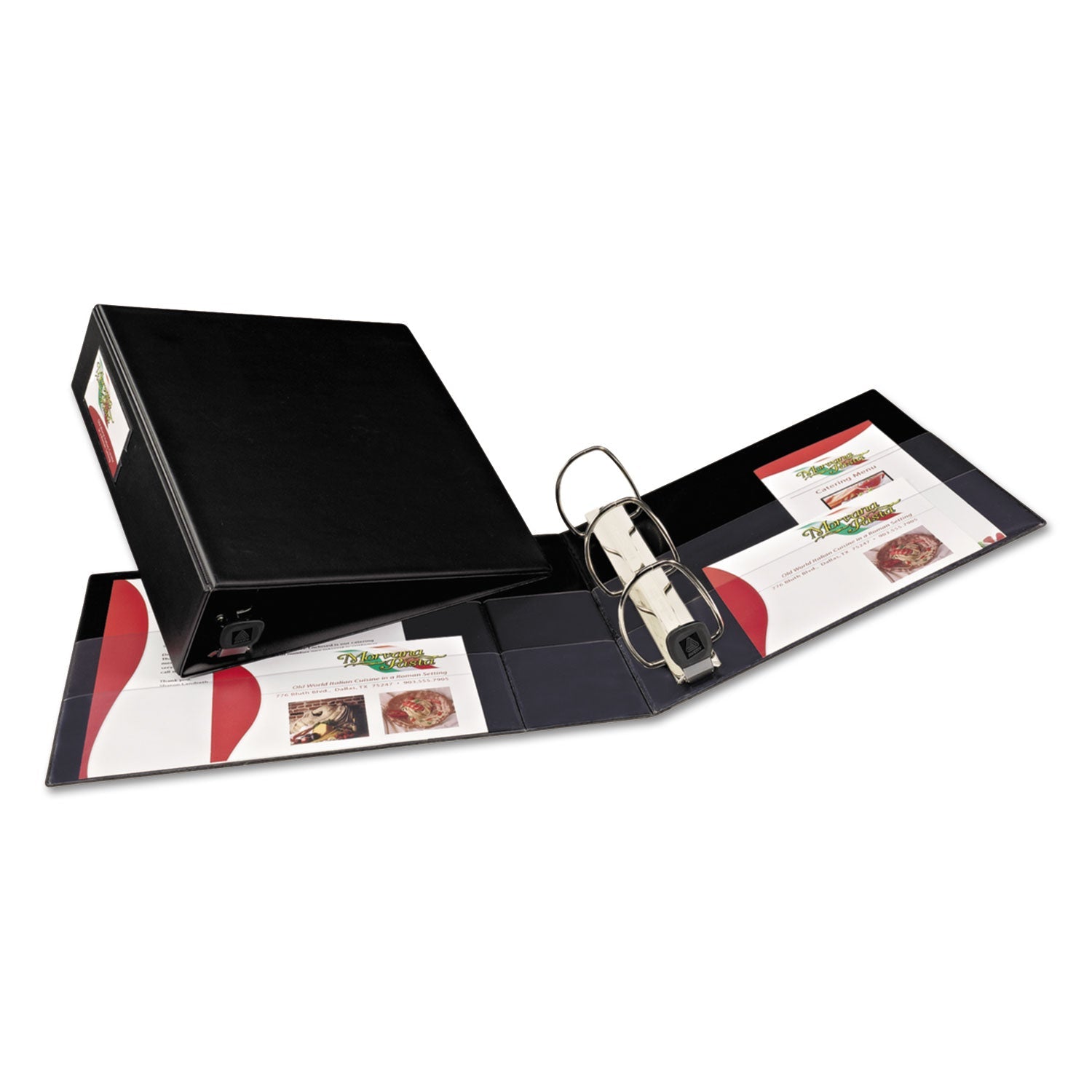 Avery® Heavy-Duty Non-View Binder With Durahinge, Three Locking One Touch Ezd Rings And Spine Label, 3" Capacity, 11 X 8.5, Black