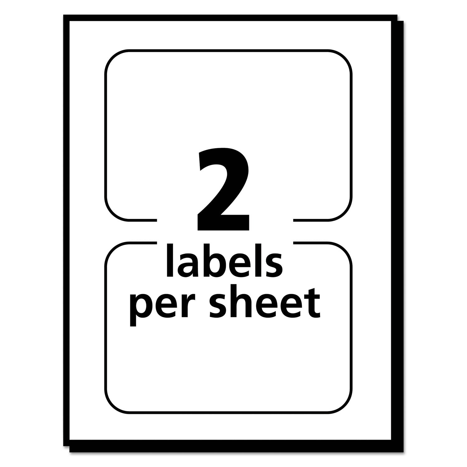 Avery® Flexible Adhesive Name Badge Labels, 3.38 X 2.33, White/blue Border, 40/pack
