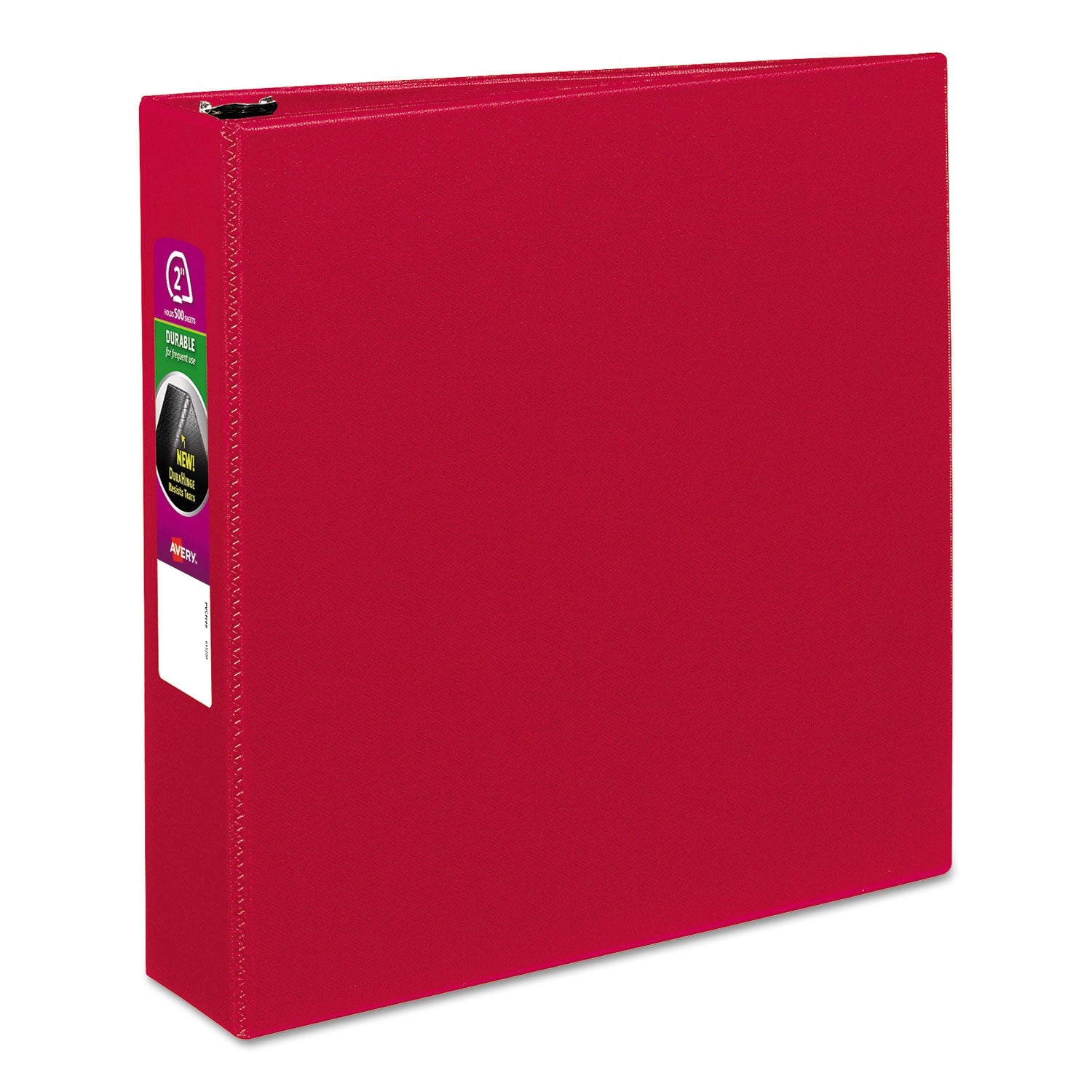 Avery® Durable Non-View Binder With Durahinge And Slant Rings, 3 Rings, 2" Capacity, 11 X 8.5, Red