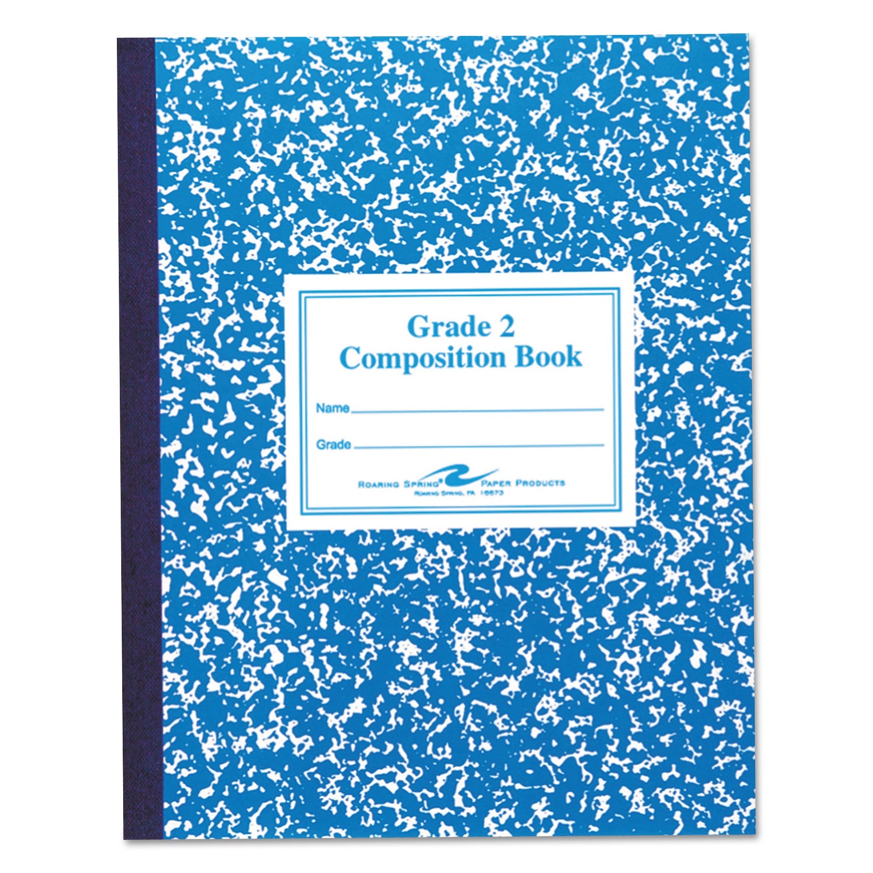Roaring Spring® Grade School Ruled Composition Book, Grade 2 Manuscript Format, Blue Cover, (50) 9.75 x 7.75 Sheets