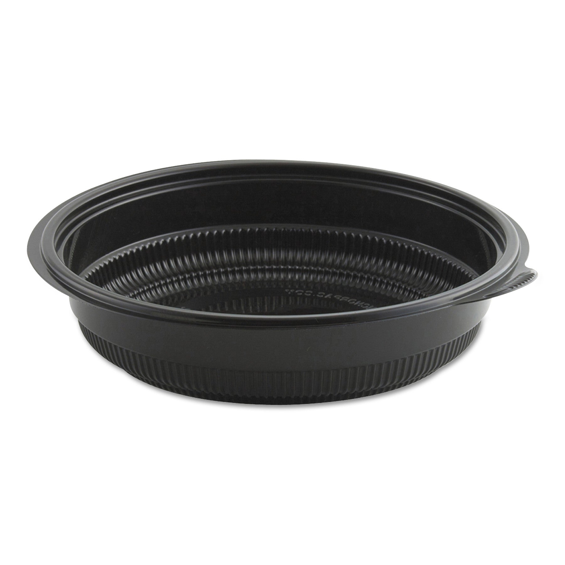 Anchor Packaging MicroRaves Incredi-Bowl Base, 32 oz, 8.5" Diameter x 1.92" h, Black, Plastic, 150/Carton