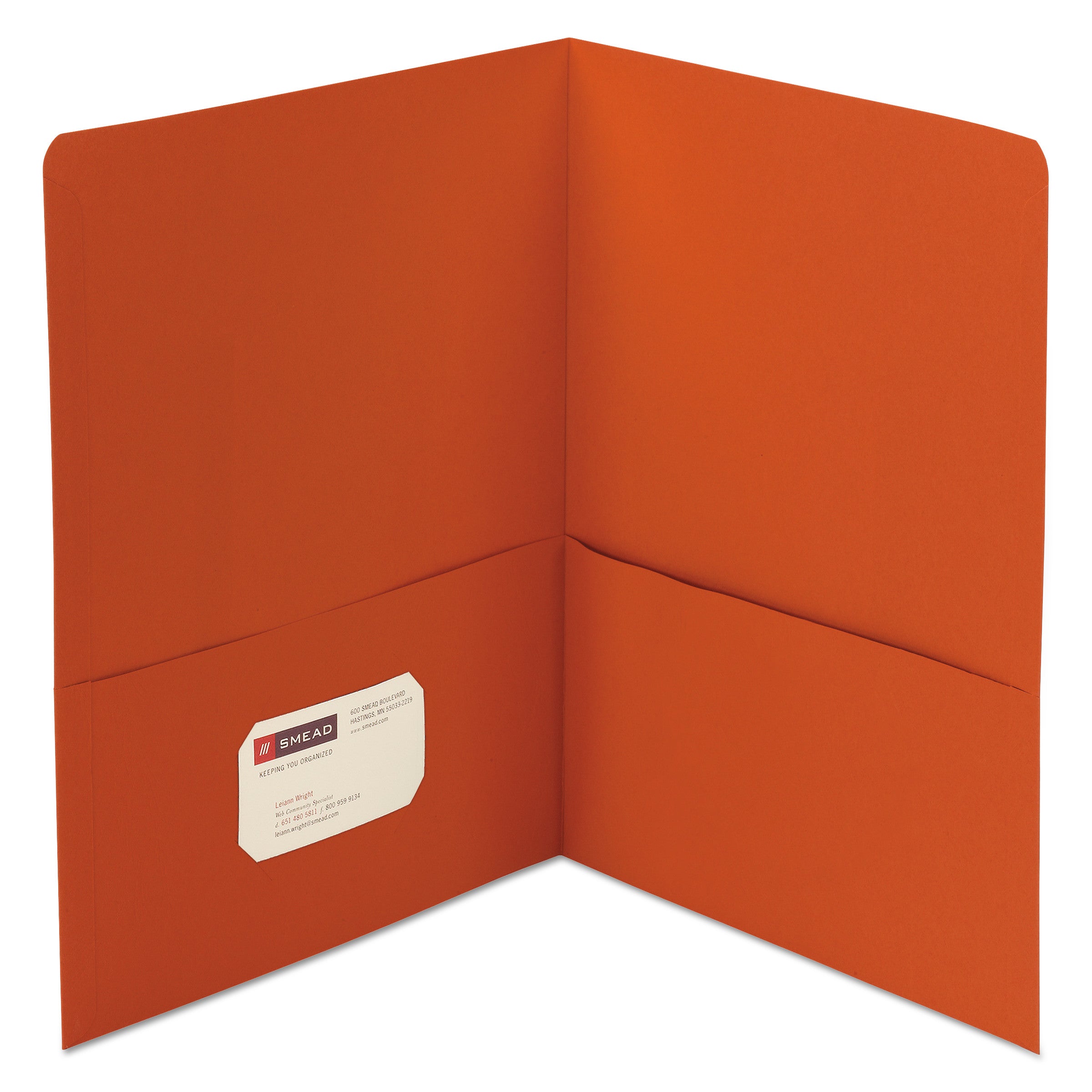 Smead Two-Pocket Folder | Orange 25/Box
