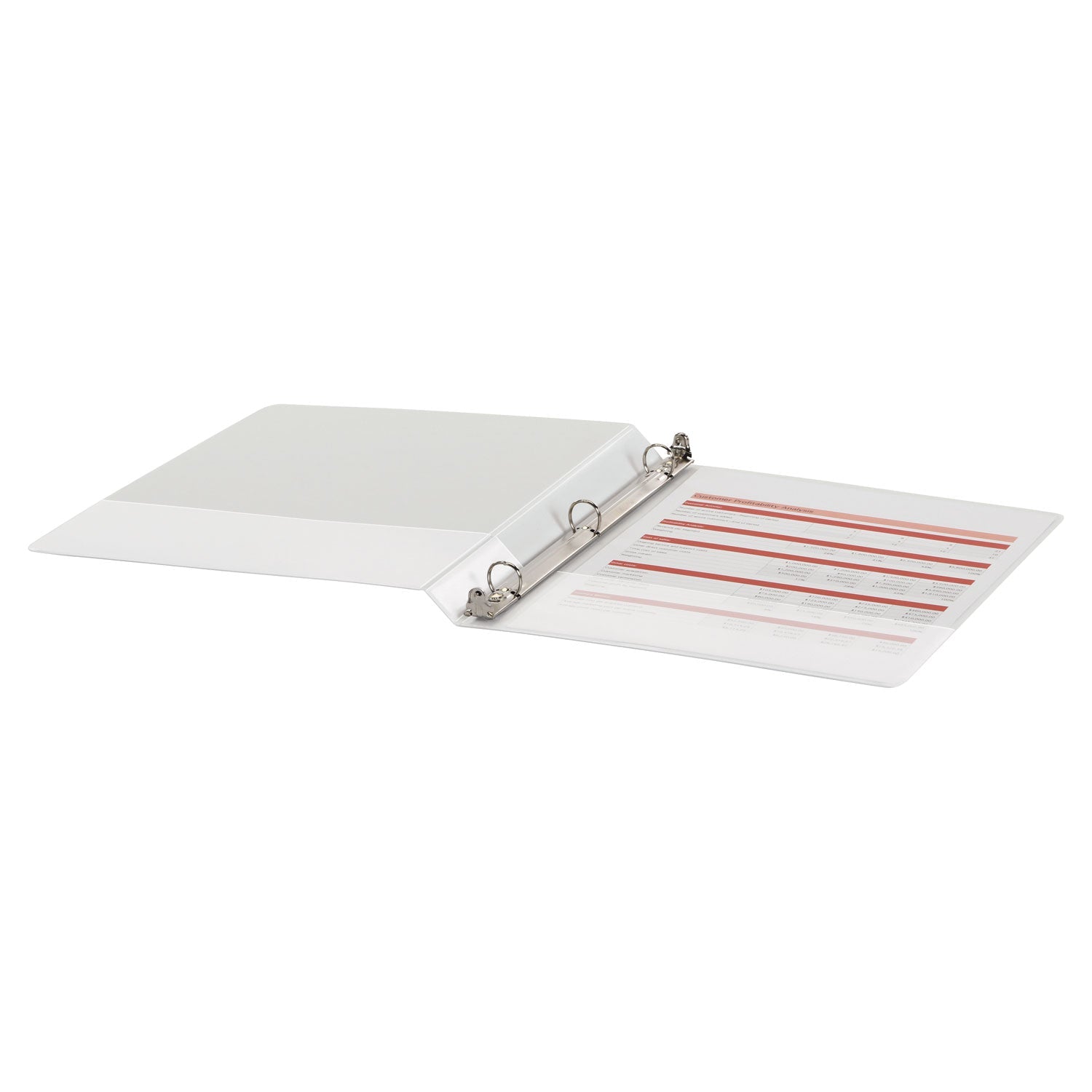 Office Impressions® Economy Round Ring View Binder, 3 Rings, 0.5" Capacity, 11 x 8.5, White
