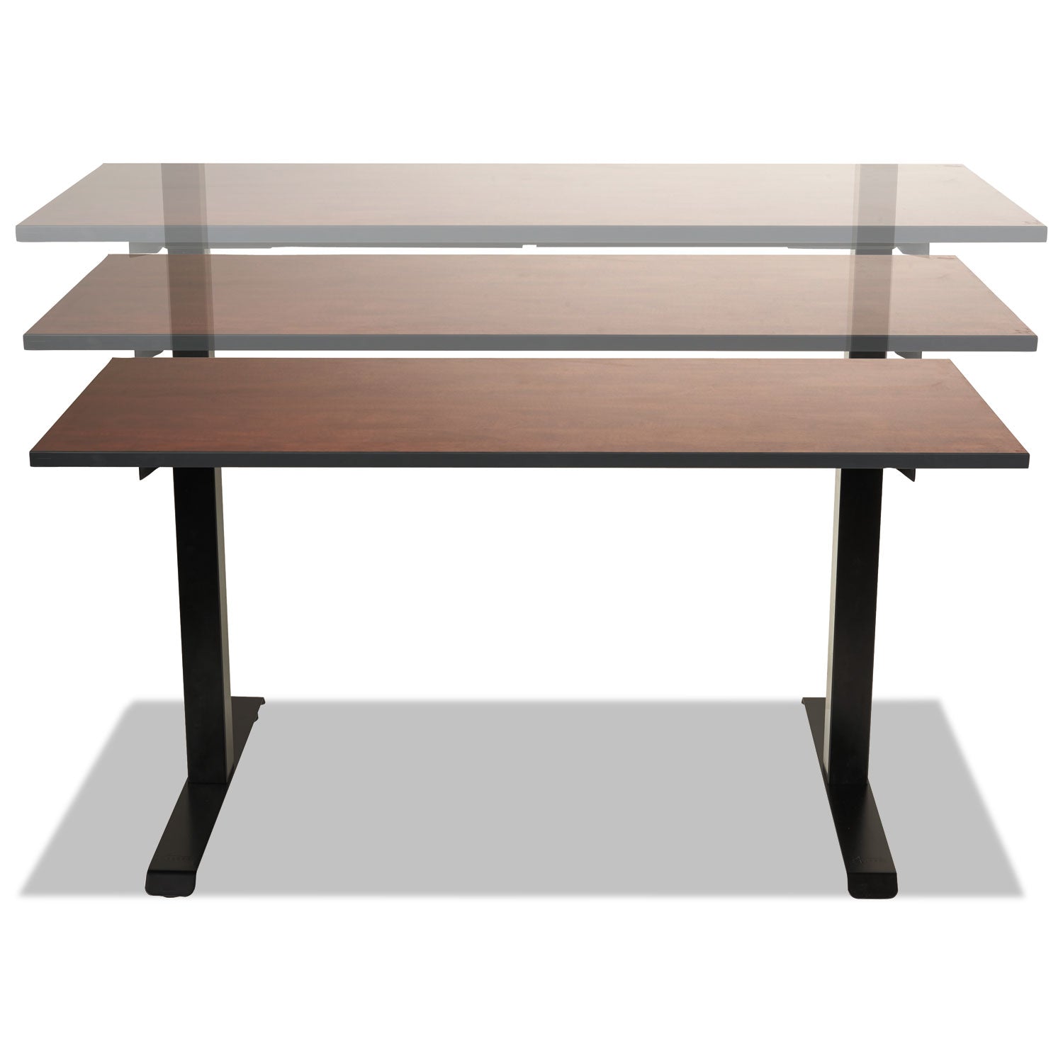 Alera® AdaptivErgo Sit-Stand Two-Stage Electric Height-Adjustable Table Base, 48.06" x 24.35" x 27.5" to 47.2", Black