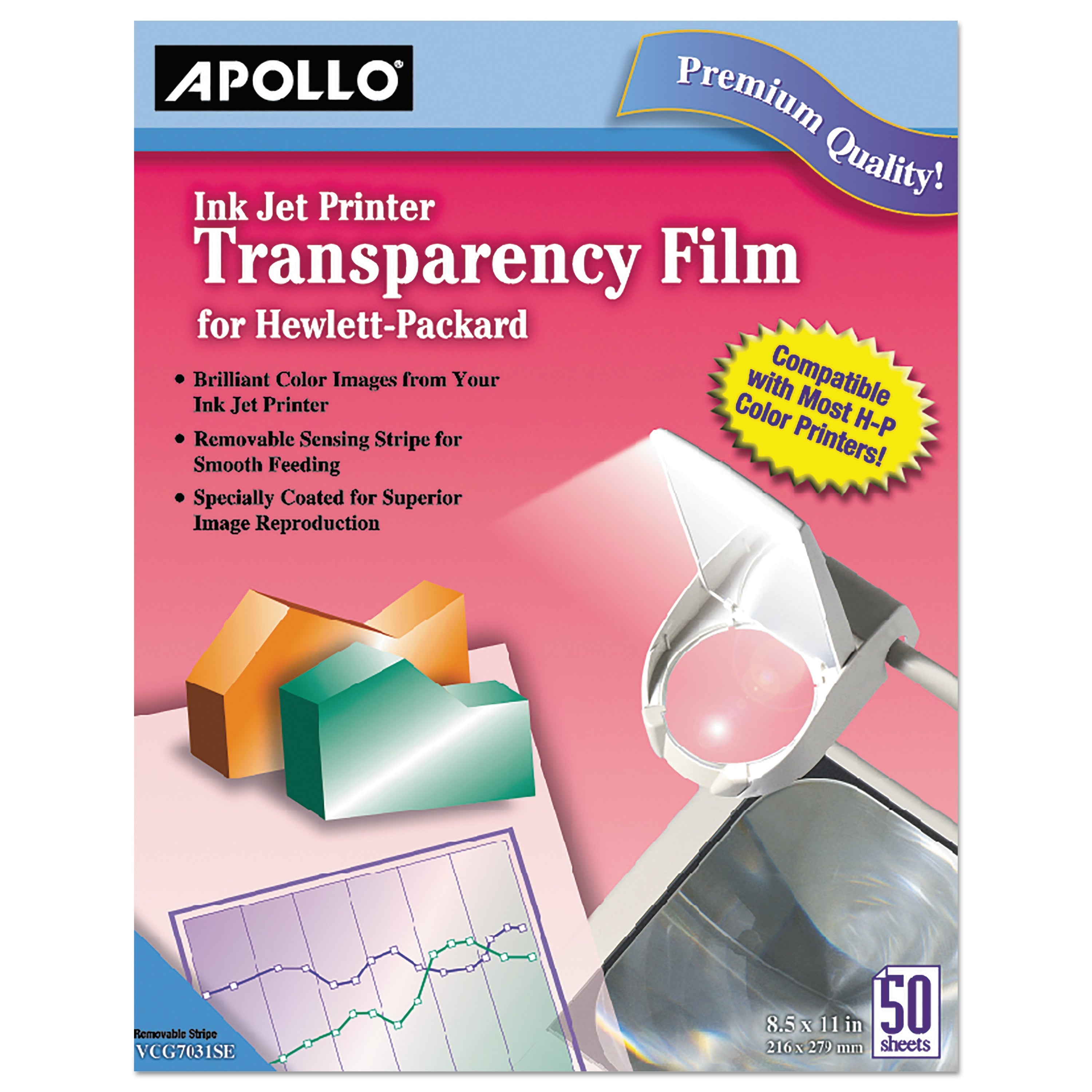 Quick-Dry Inkjet Transparency Film | 50-Box