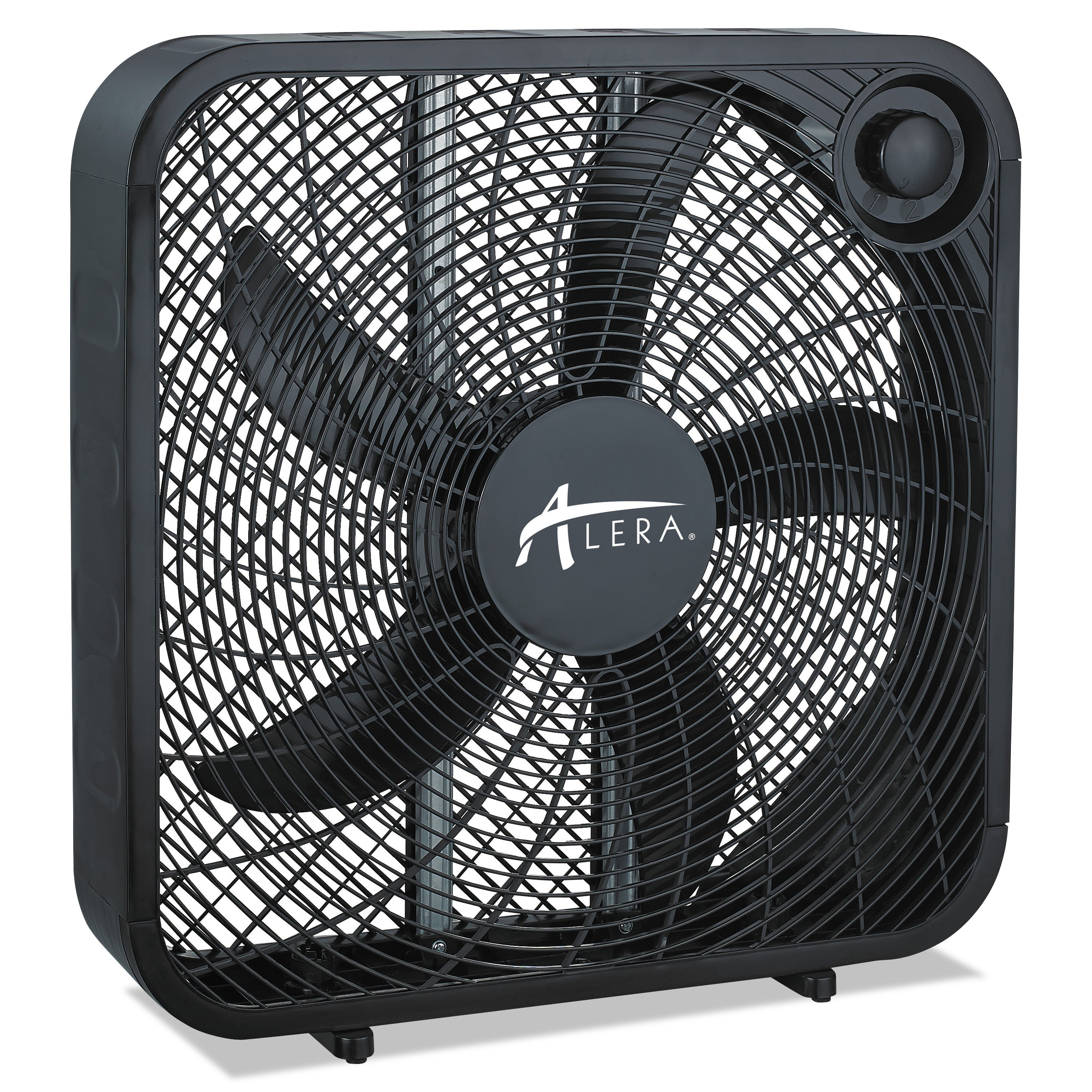 Alera® 3-Speed Box Fan, Black
