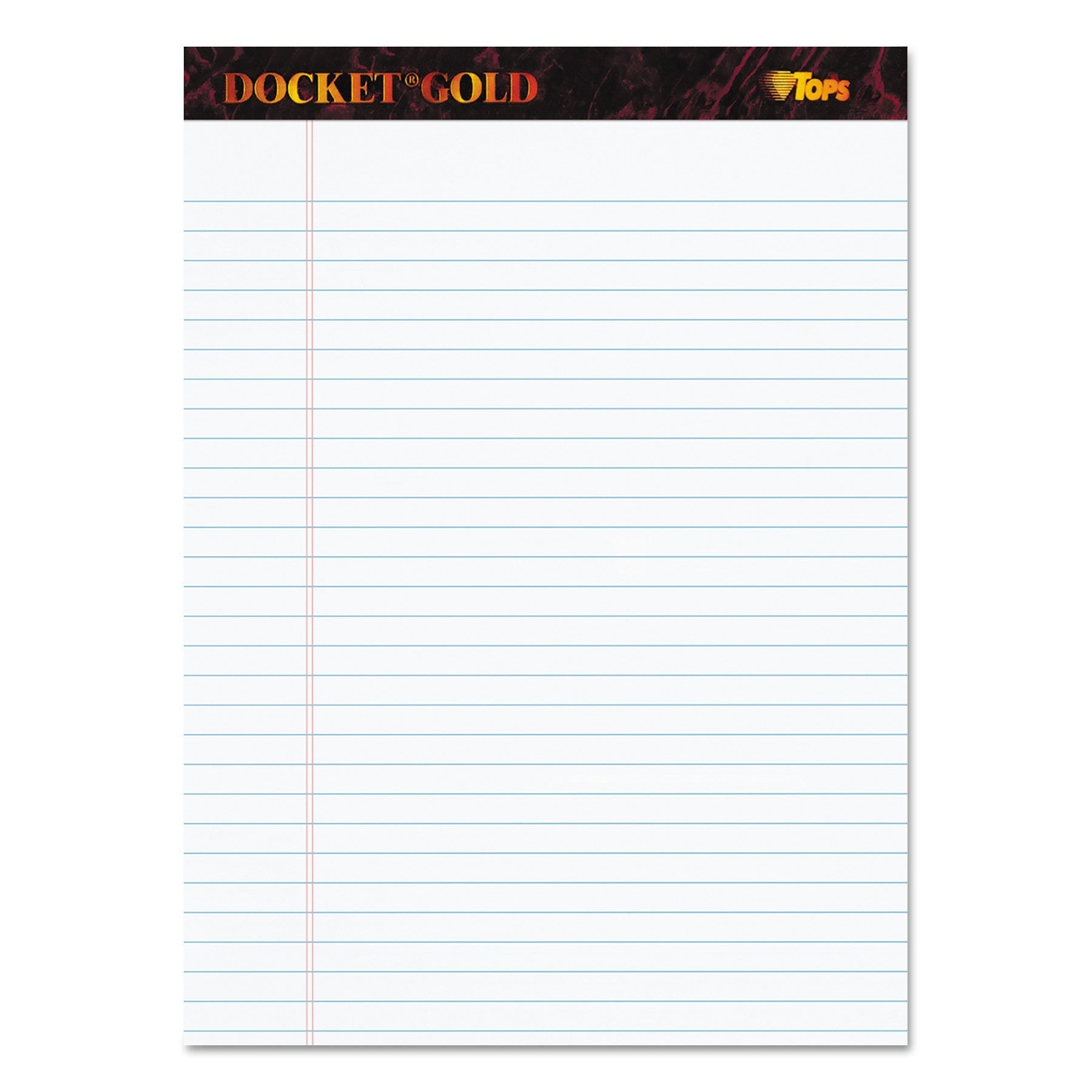 TOPS® Docket Gold Ruled Pads | 8.5x11.75 White