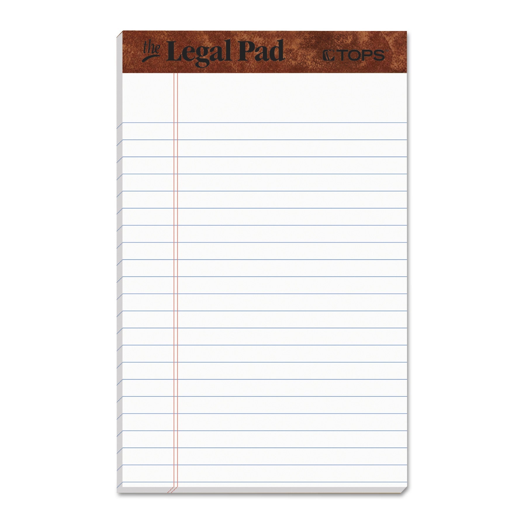 TOPS™ "The Legal Pad" Ruled Perforated Pads, Narrow Rule, 50 White 5 X 8 Sheets, Dozen