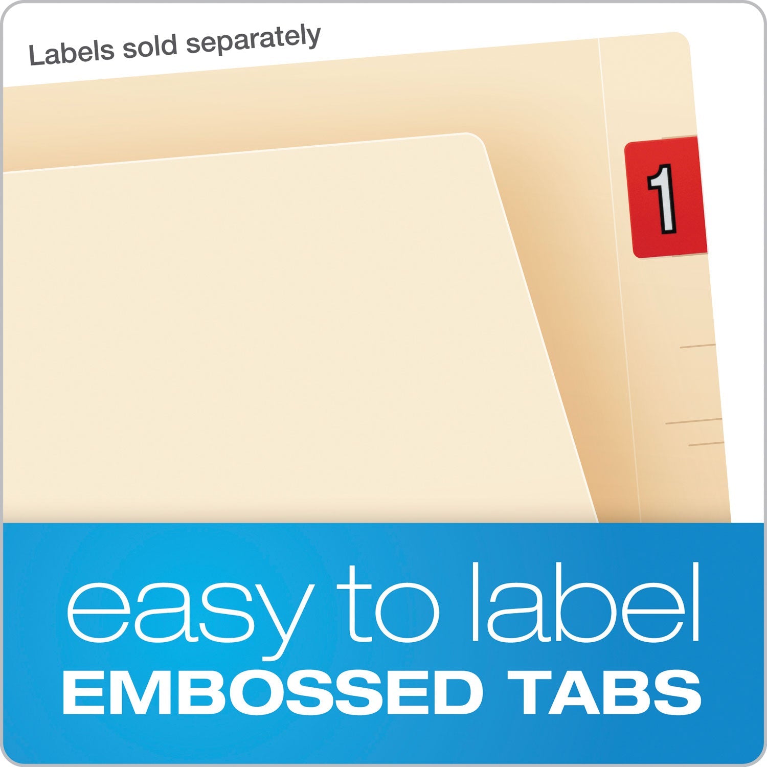 Pendaflex® SmartShield End Tab Fastener Folders, 2 Fasteners, Letter Size, Manila Exterior, 50/Box