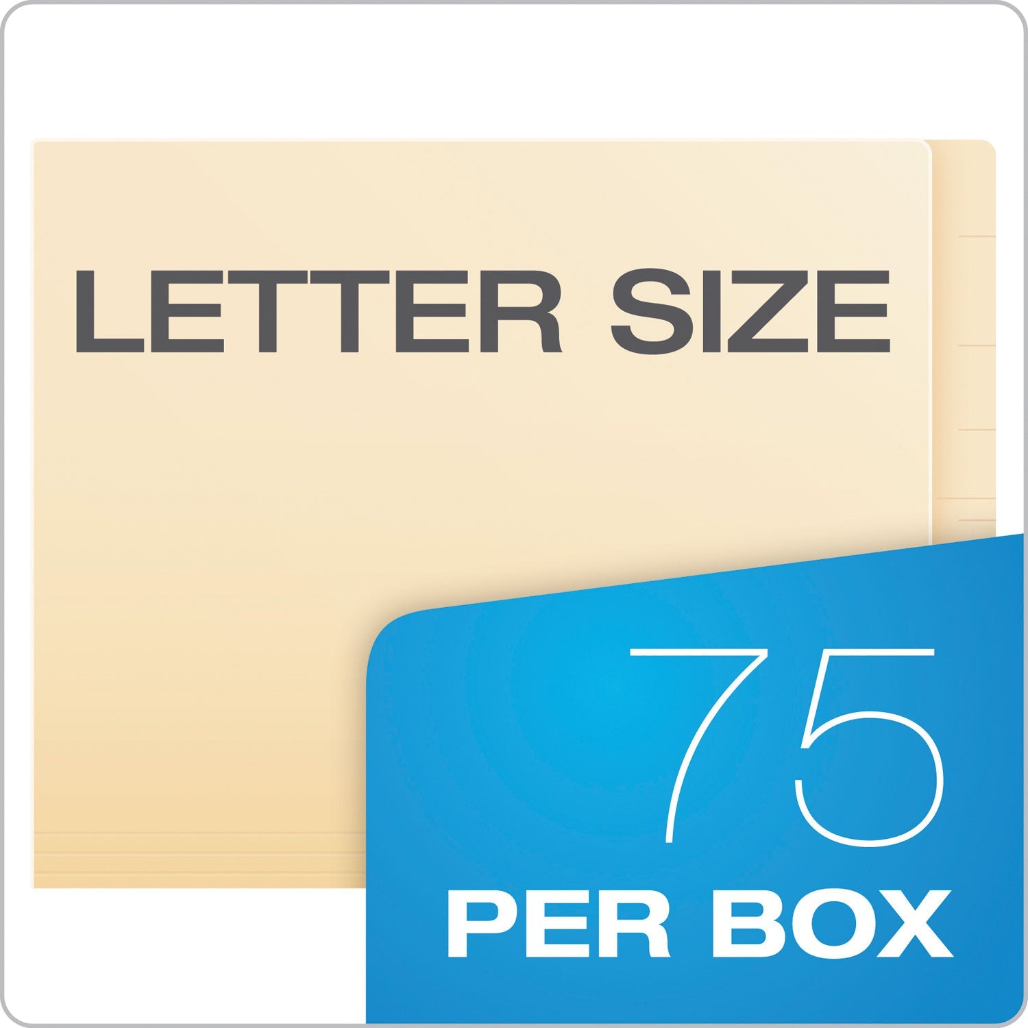 Pendaflex® SmartShield End Tab File Folders, Straight Tabs, Letter Size, Manila, 75/Box