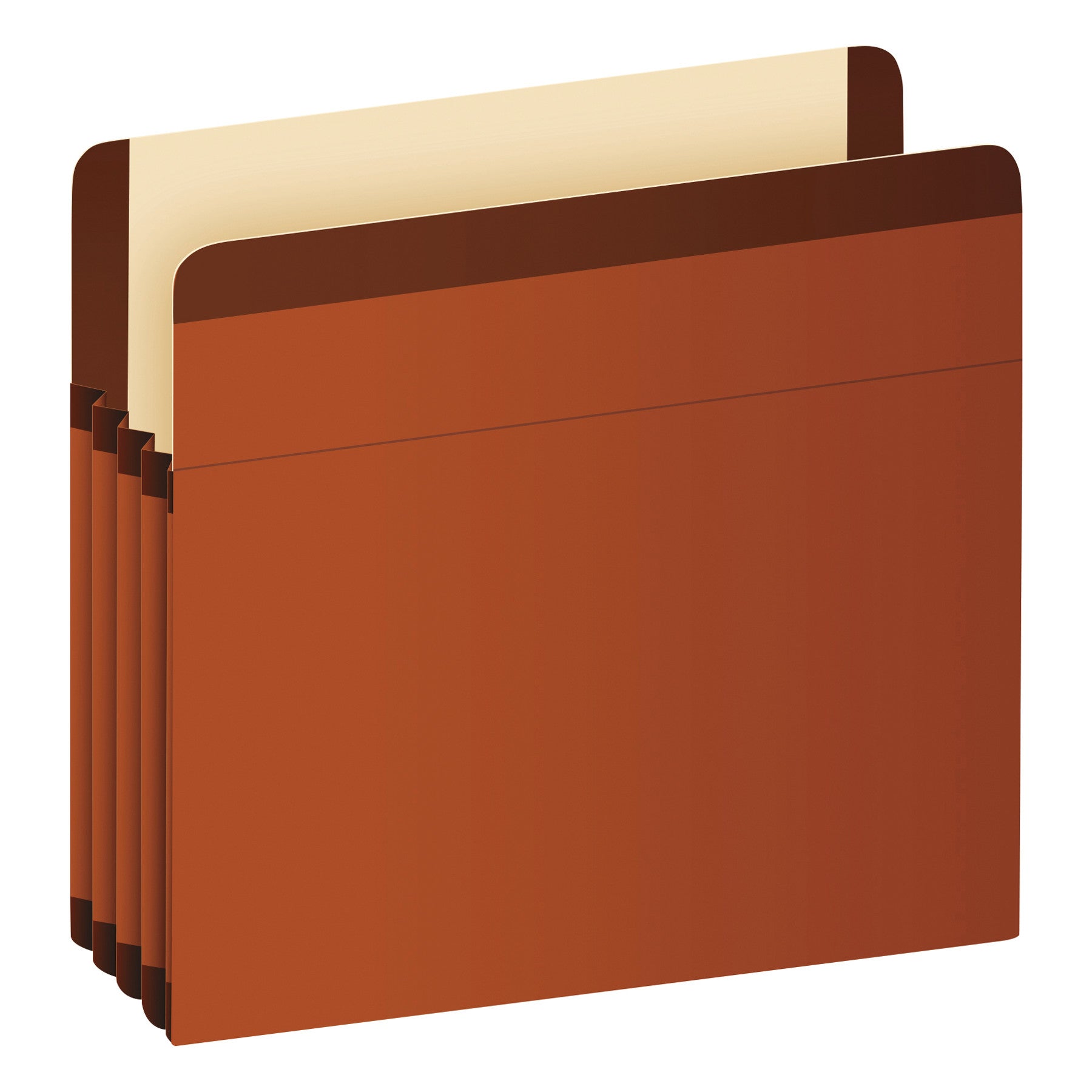 Pendaflex® Premium Reinforced Expanding File Pockets, 3.5" Expansion, Legal Size, Red Fiber, 10/box