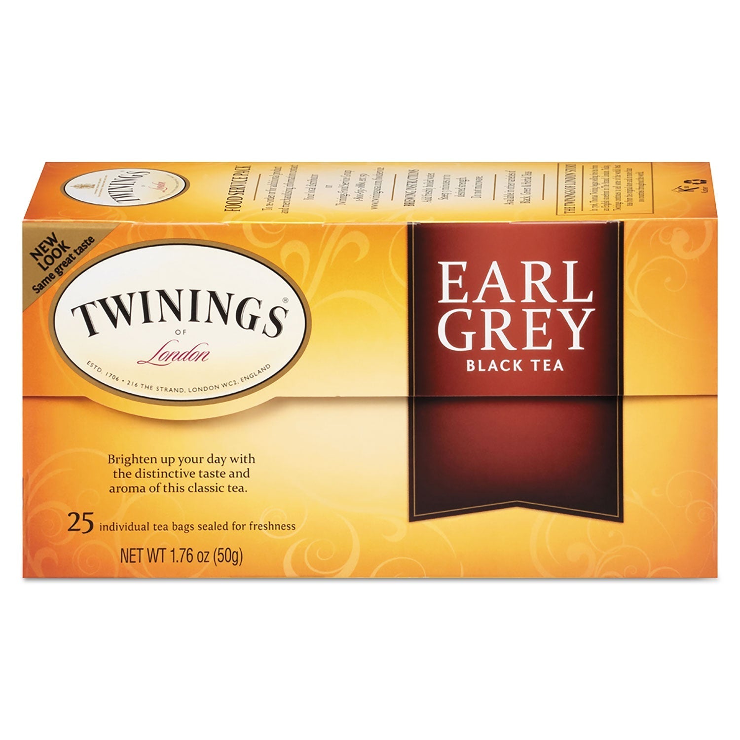 TWININGS® Tea Bags, Earl Grey, 1.76 Oz, 25/box
