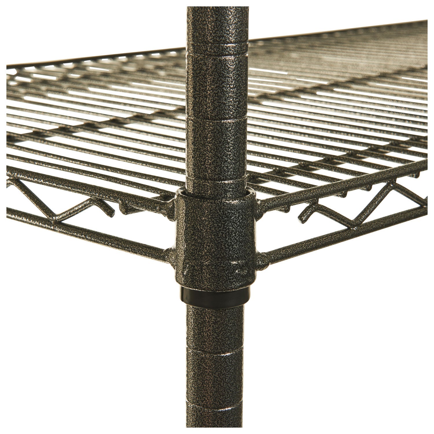 Alera® Wire Shelving Starter Kit, Four-Shelf, 48w X 24d X 72h, Black Anthracite