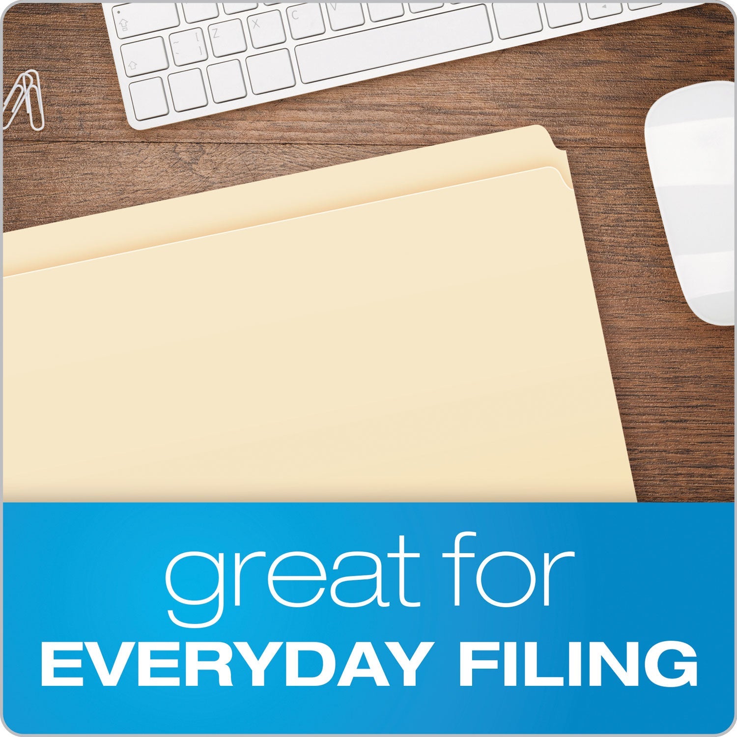 Pendaflex® Manila File Folders, Straight Tabs, Letter Size, 0.75" Expansion, Manila, 100/Box