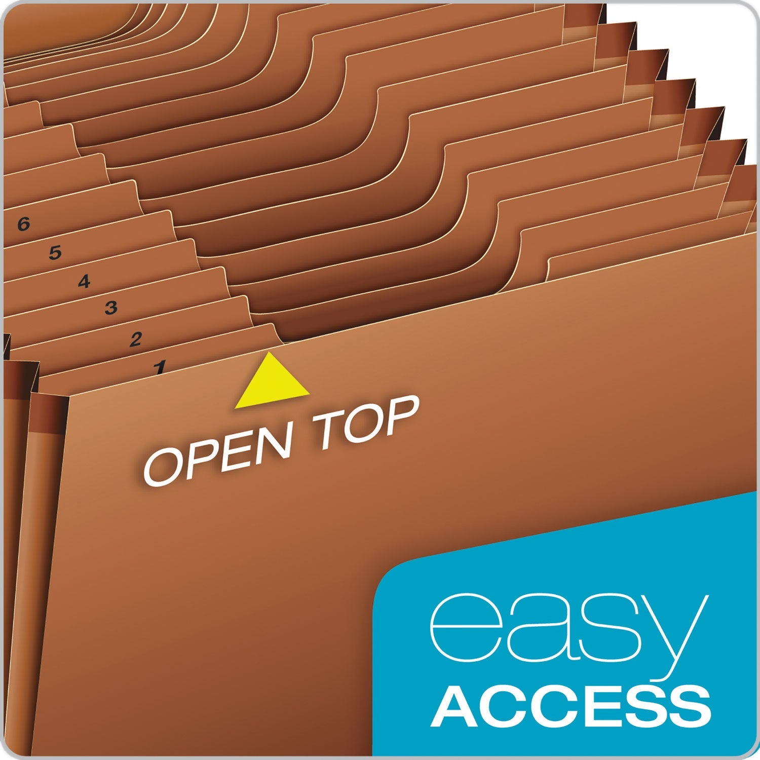 Pendaflex® Heavy-Duty Open-Top Expanding Stadium File, 31 Sections, 1/3-Cut Tabs, Letter Size, Redrope