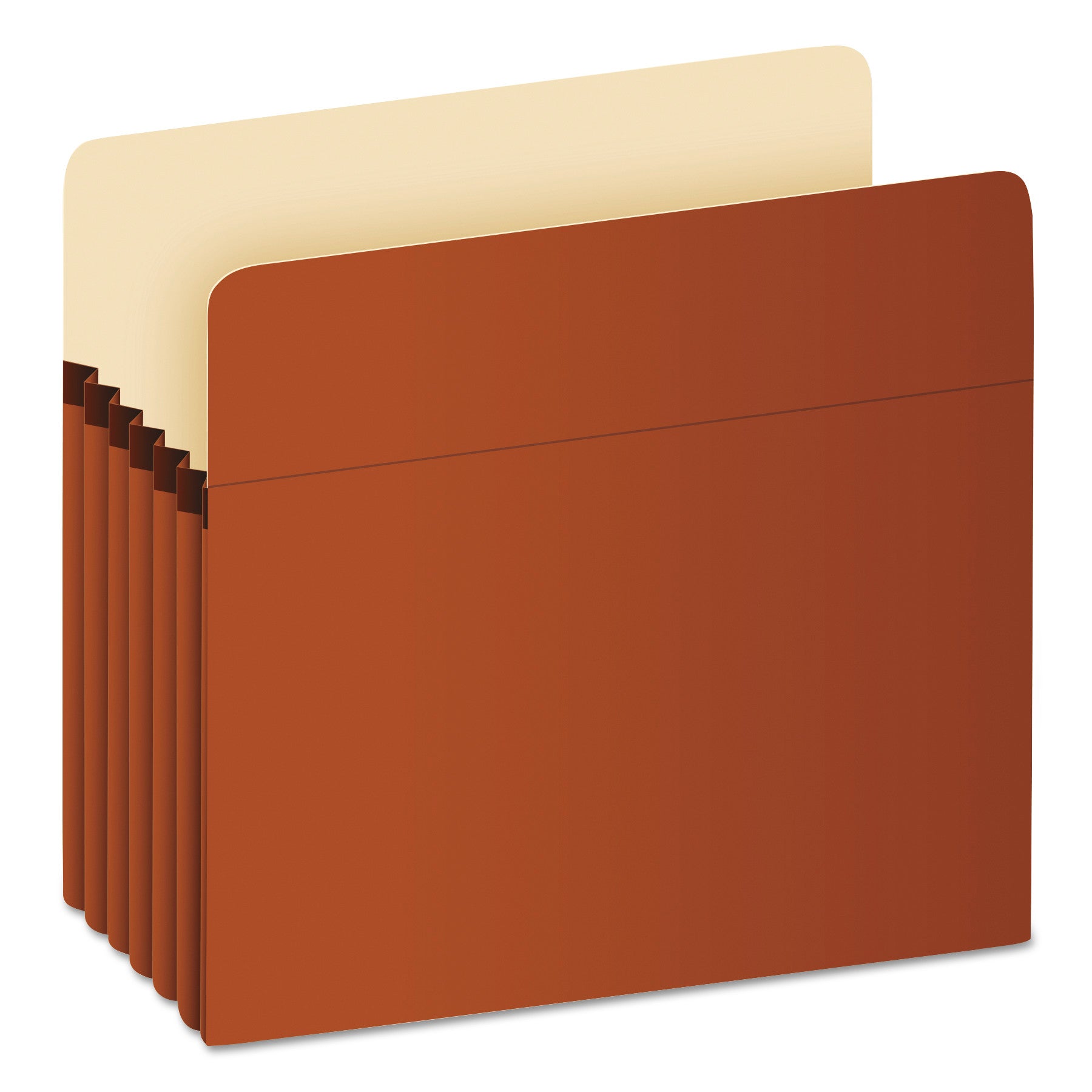 Pendaflex® Standard Expanding File Pockets, 5.25" Expansion, Letter Size, Redrope, 10/Box