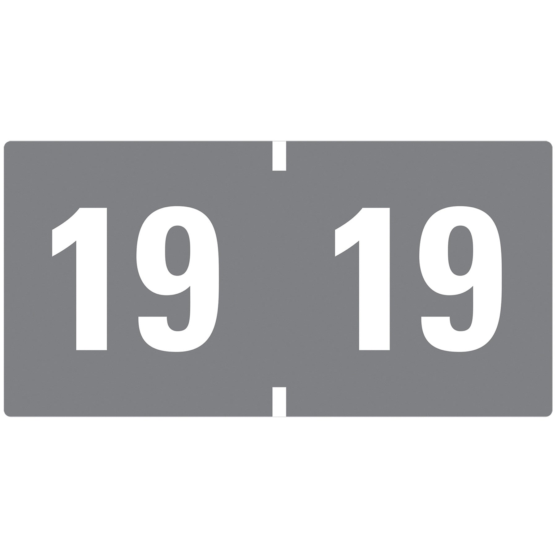Yearly End Tab File Folder Labels | 19 | Gray