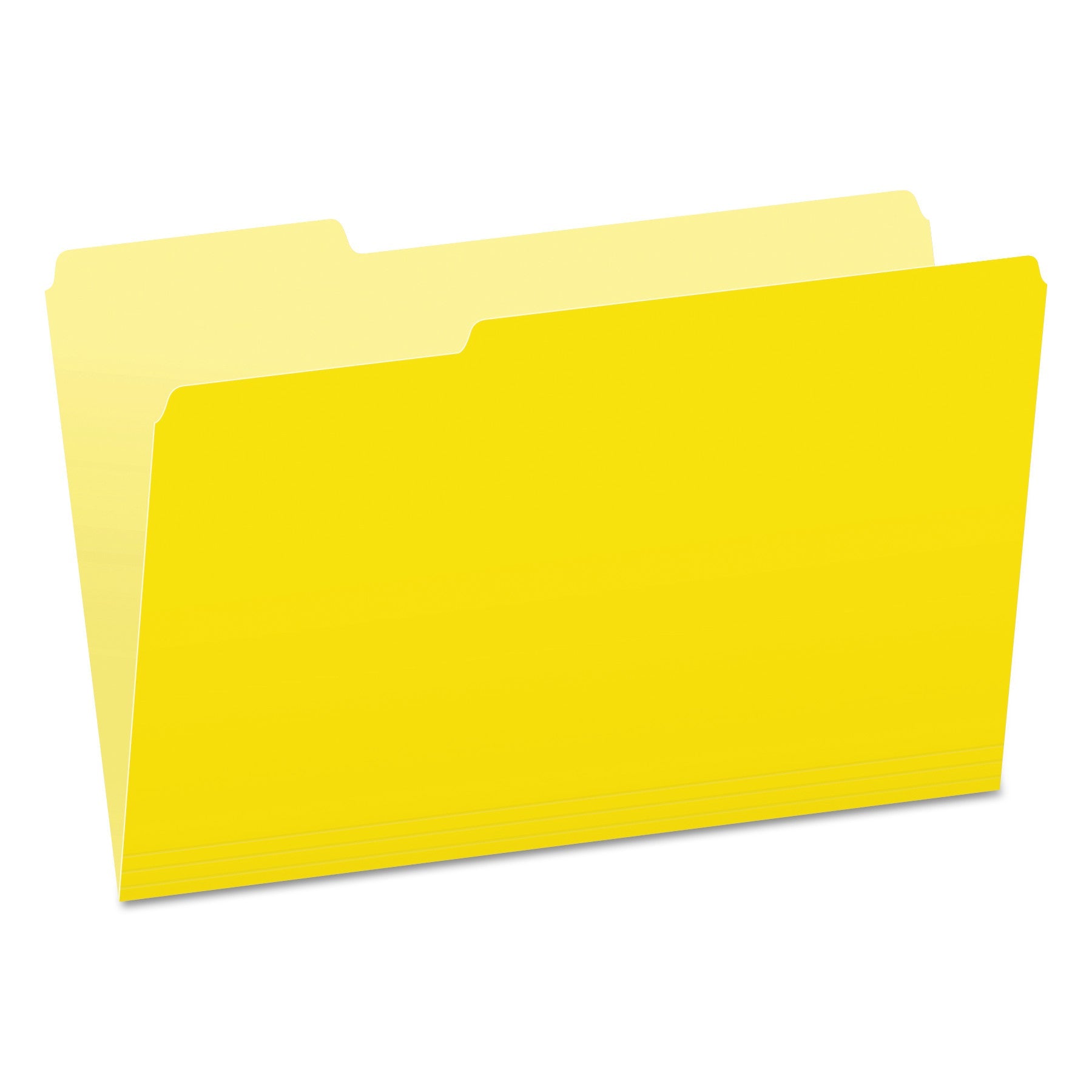 Pendaflex® Colored File Folders, 1/3-Cut Tabs: Assorted, Legal Size, Yellow/Light Yellow, 100/Box