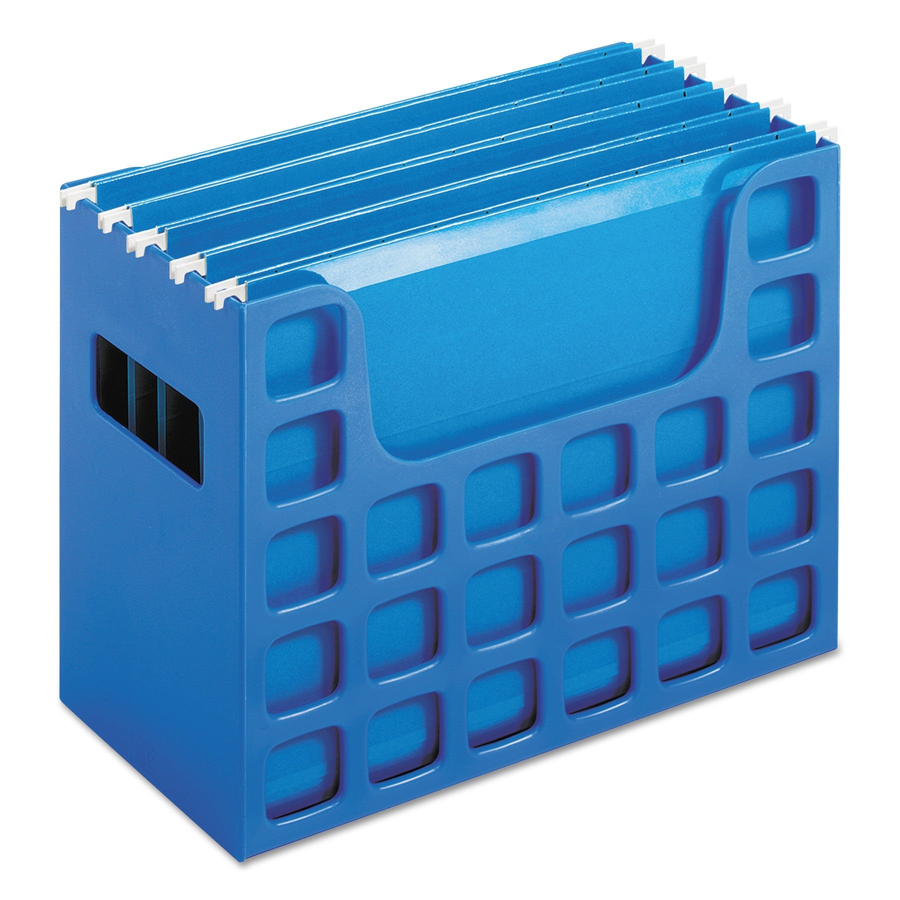 Desktop File With Hanging Folders | Blue