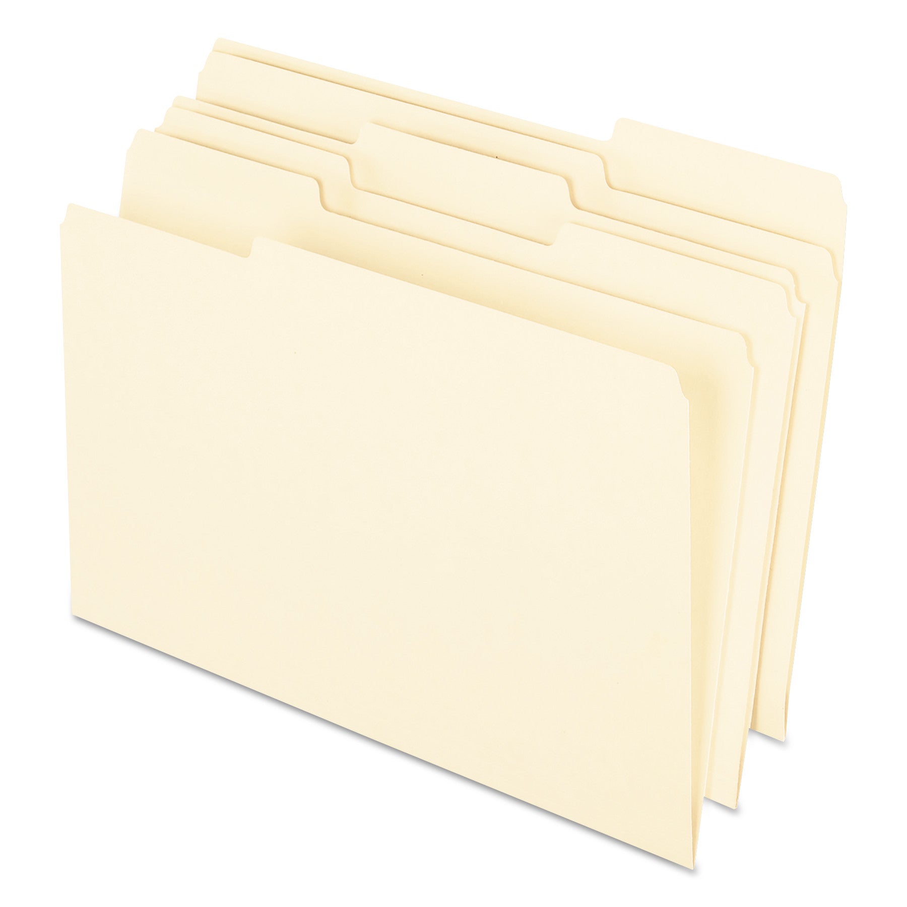 Pendaflex® Earthwise by Pendaflex 100% Recycled Manila File Folder, 1/3-Cut Tabs: Assorted, Legal Size, 0.75" Expansion, Manila, 100/Box