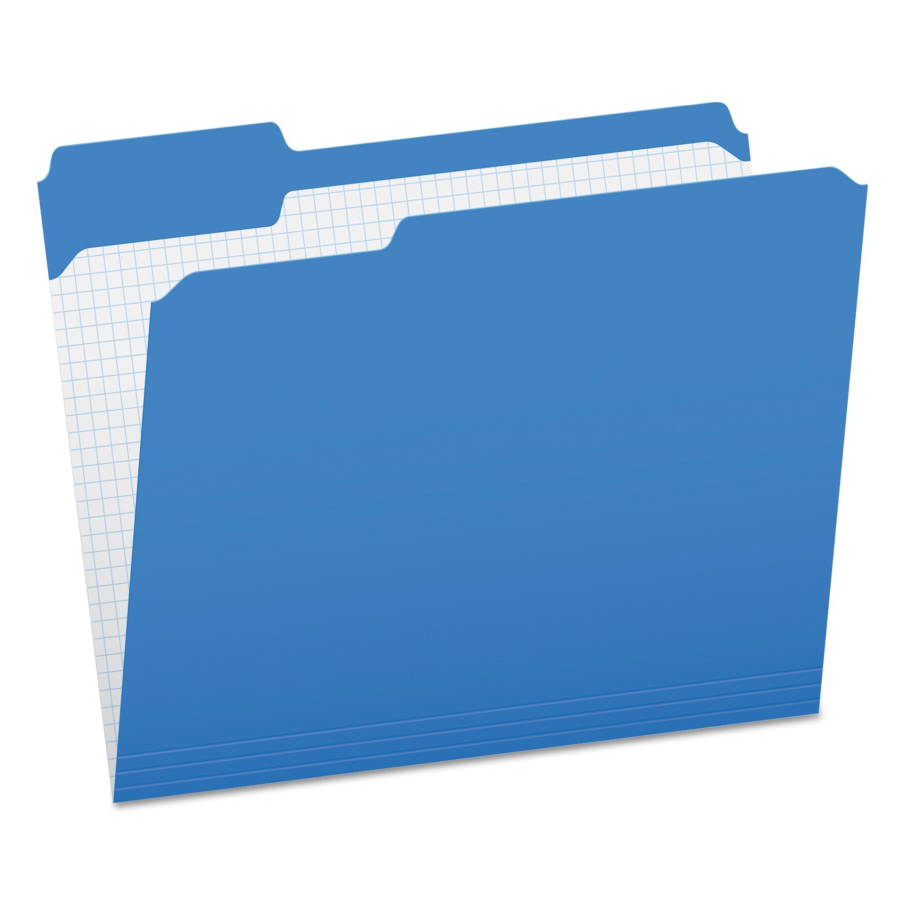 Pendaflex® Double-Ply Reinforced Top Tab Colored File Folders, 1/3-Cut Tabs: Assorted, Letter Size, 0.75" Expansion, Blue, 100/Box
