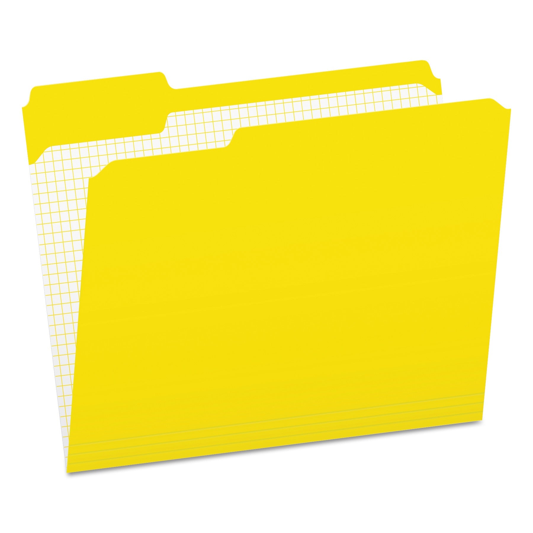 Pendaflex® Double-Ply Reinforced Top Tab Colored File Folders, 1/3-Cut Tabs: Assorted, Letter Size, 0.75" Expansion, Yellow, 100/Box