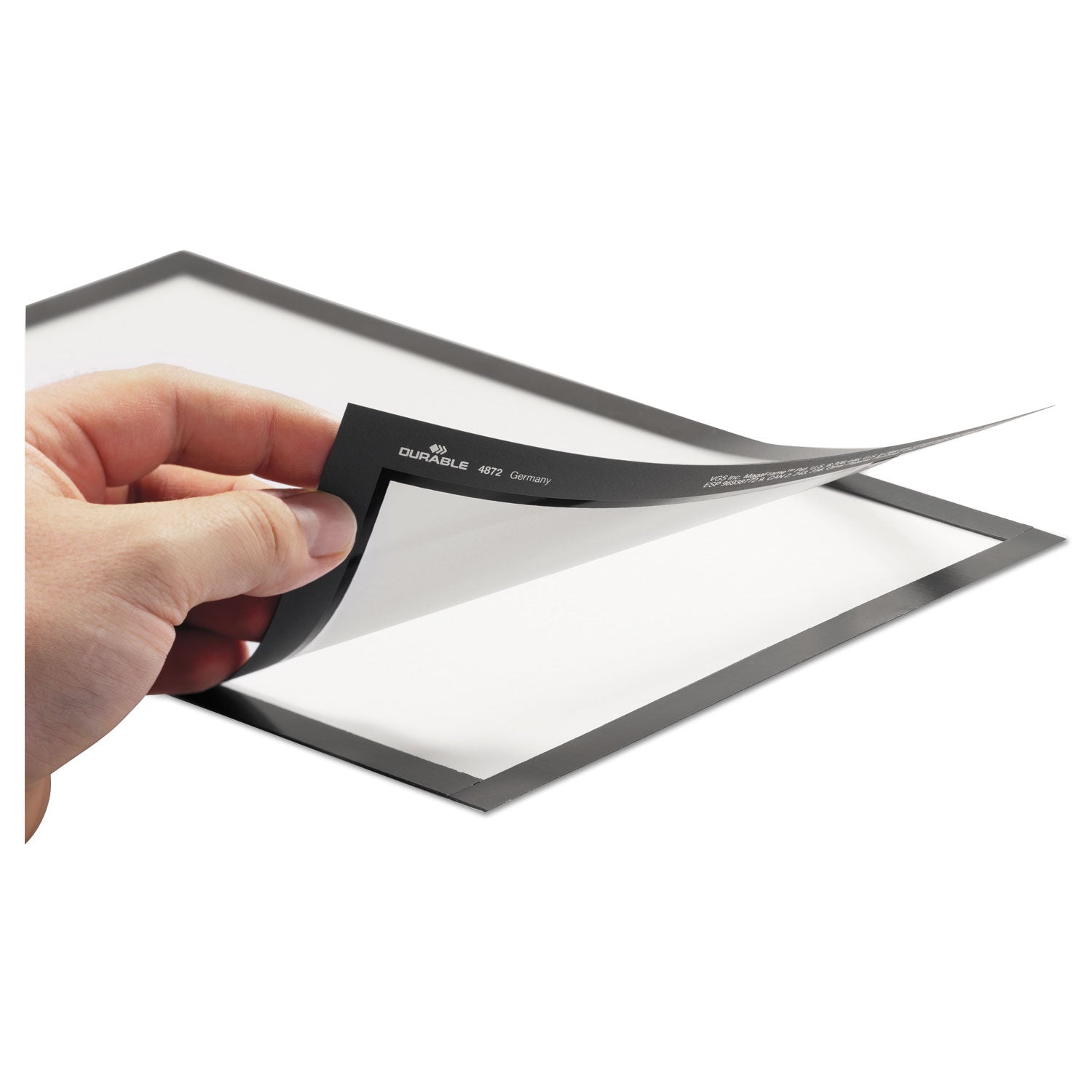 Durable® DURAFRAME Sign Holder, 8.5 x 11, Black Frame, 2/Pack