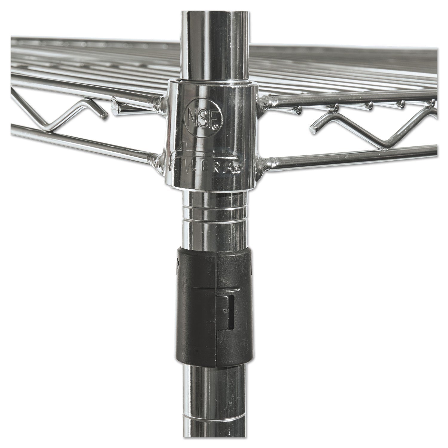 Alera® Nsf Certified 4-Shelf Wire Shelving Kit With Casters, 48w X 18d X 72h, Silver