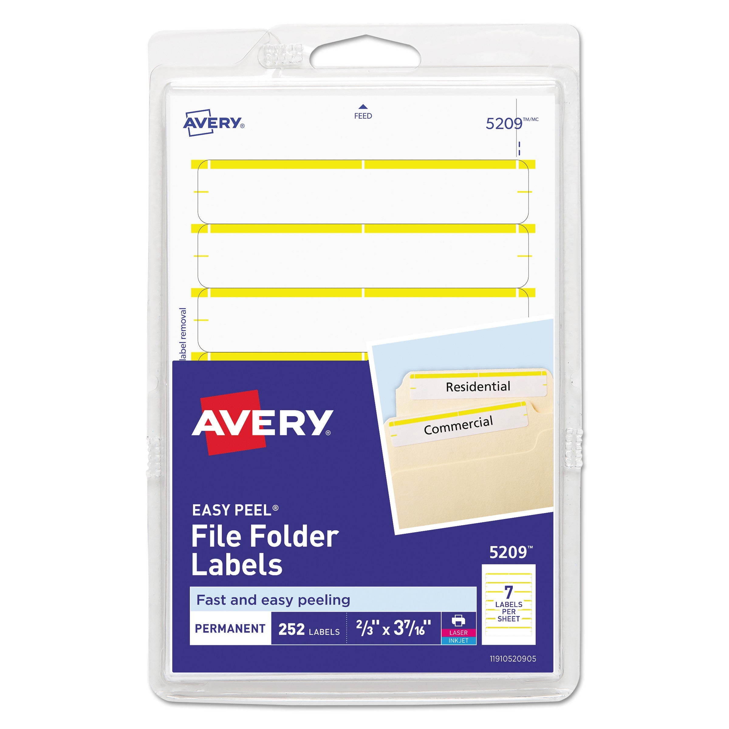 Permanent File Folder Labels | 4"x6" | 252/pack