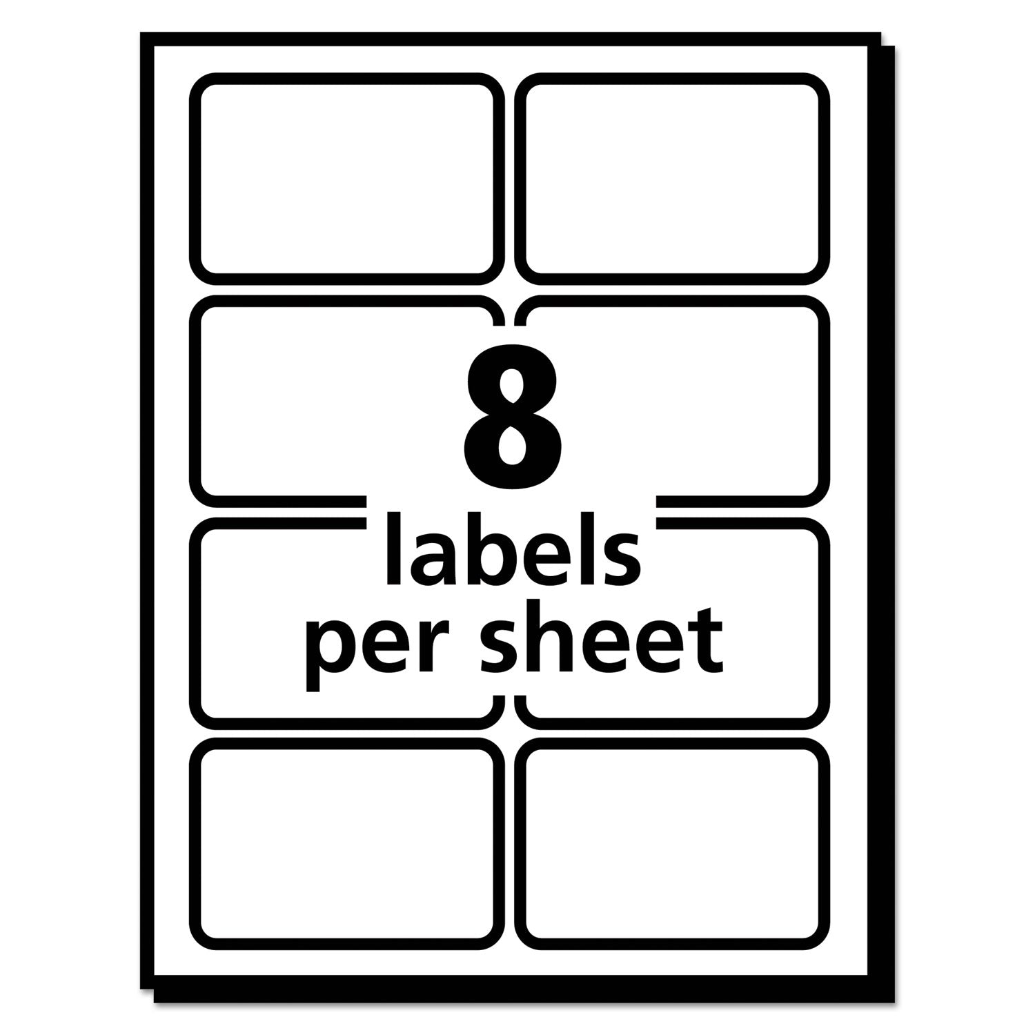 Avery® Ecofriendly Adhesive Name Badge Labels, 3.38 X 2.33, White, 80/pack
